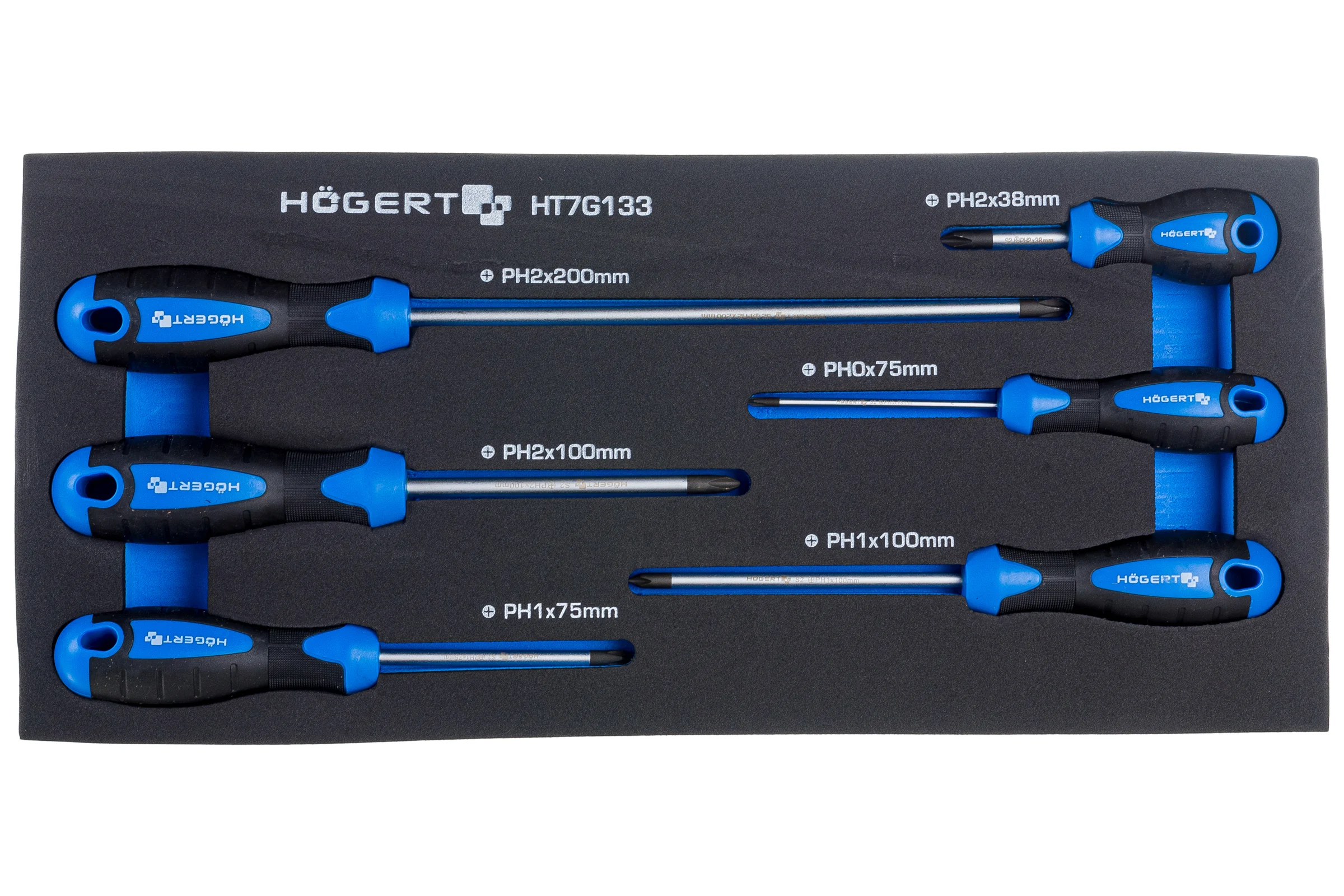 Набор отверток HOEGERT TECHNIK PH 6 шт., ложемент EVA HT7G133