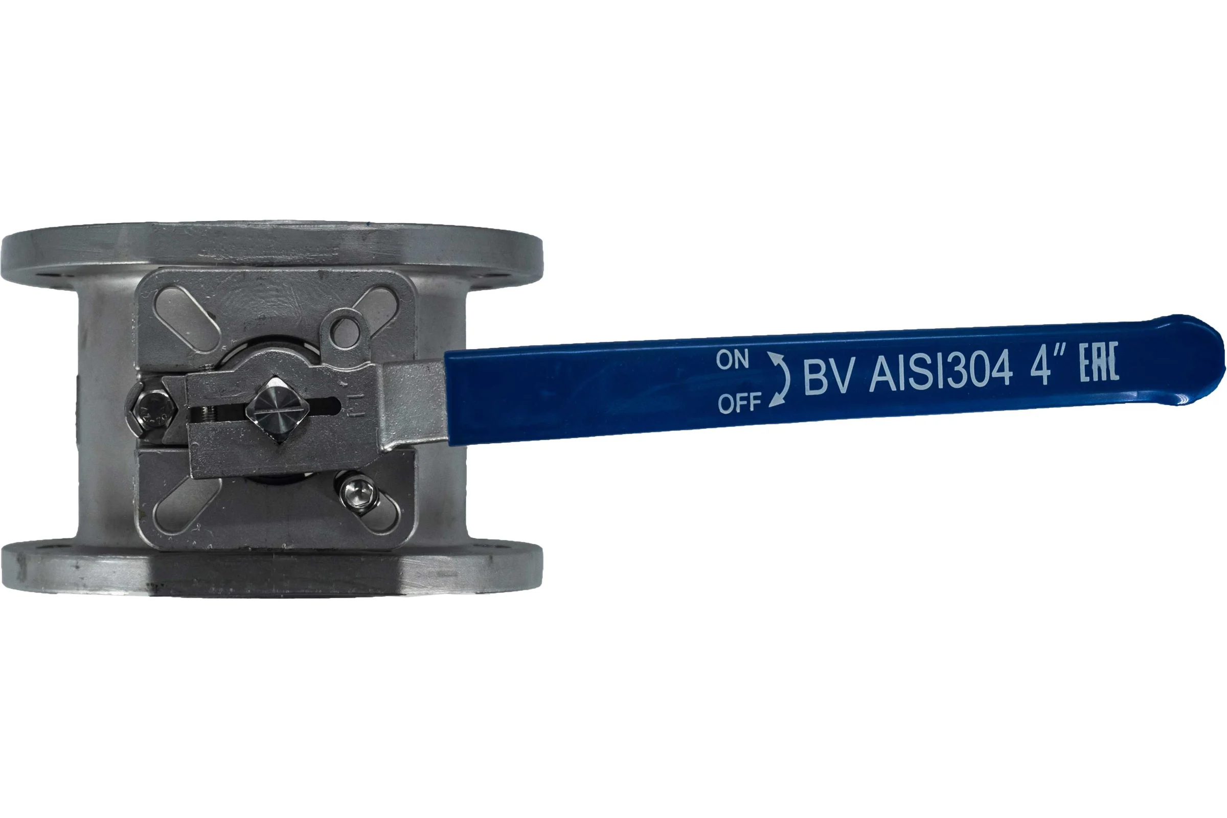 Кран шаровый межфланцевый под привод NEWKEY (1PC) нержавеющий, AISI304 DN 100 (4"), (CF8), PN16 NK-BIFp100/4