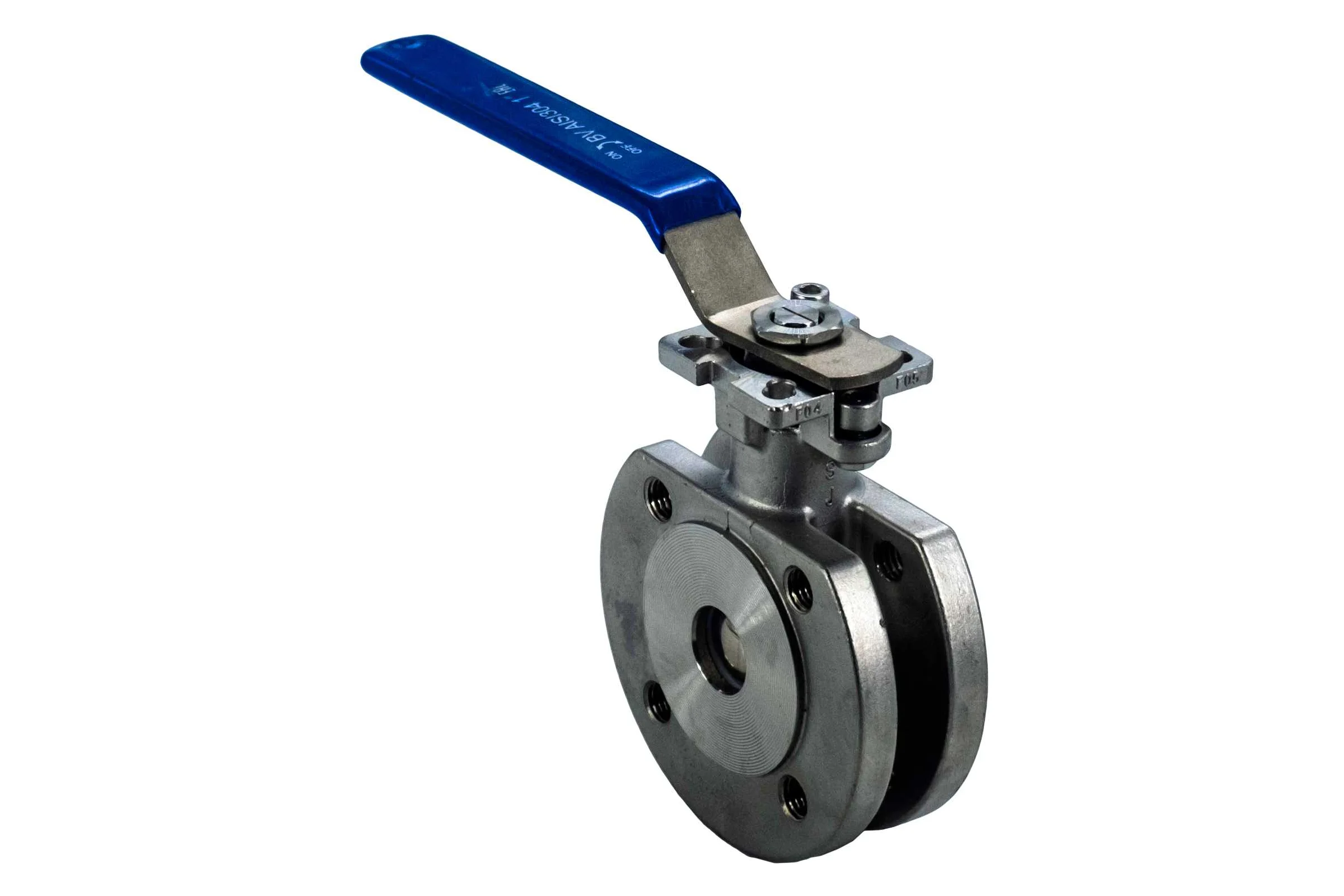Кран шаровый межфланцевый под привод NEWKEY (1PC) нержавеющий, AISI304 DN25 (1"), (CF8), PN16 NK-BIFp25/4