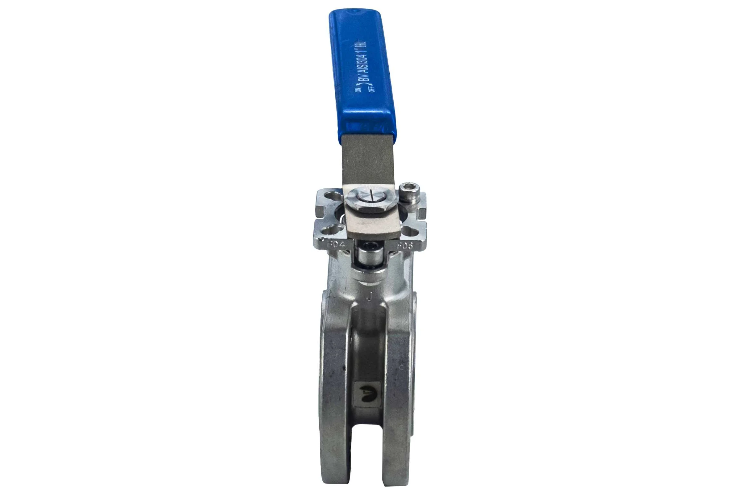 Кран шаровый межфланцевый под привод NEWKEY (1PC) нержавеющий, AISI304 DN25 (1"), (CF8), PN16 NK-BIFp25/4