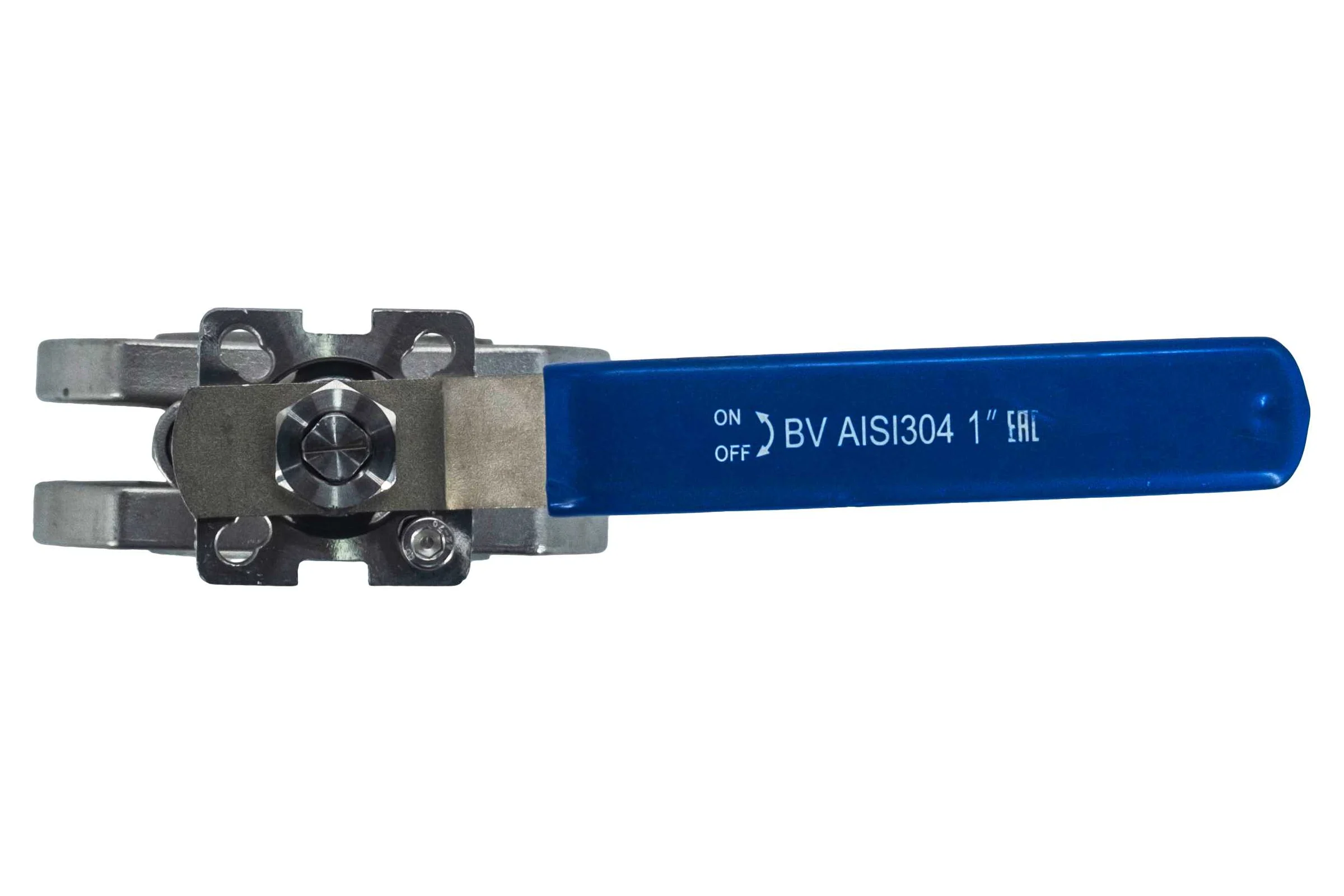 Кран шаровый межфланцевый под привод NEWKEY (1PC) нержавеющий, AISI304 DN25 (1"), (CF8), PN16 NK-BIFp25/4