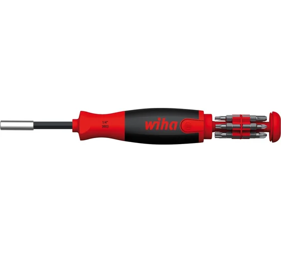 Отвертка с магазинным держателем бит Wiha LiftUp 25, магнитная wih38601