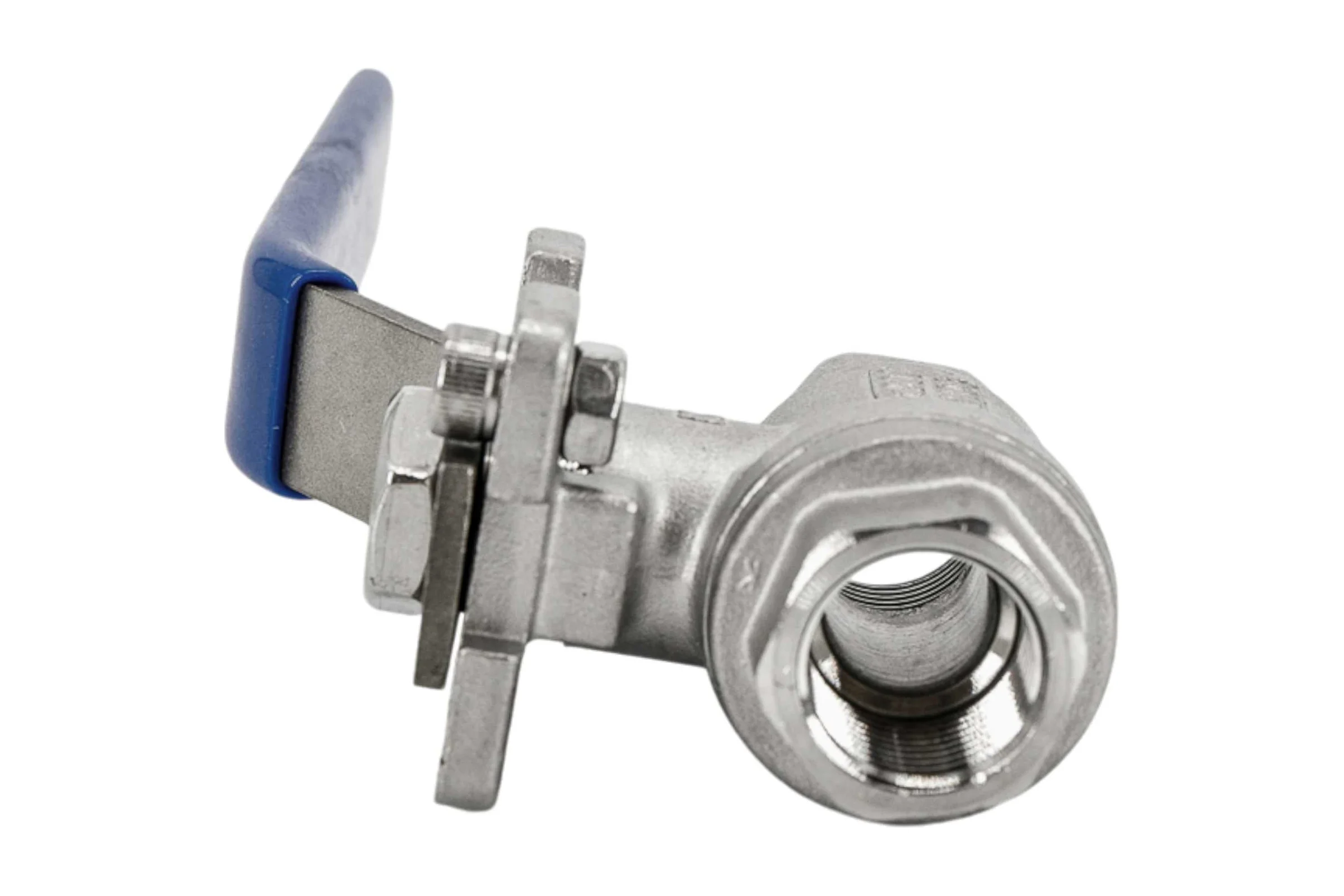 Кран шаровый муфтовый под привод NEWKEY (2PC) нержавеющий, AISI304 DN15 (1/2"), (CF8), PN64 NK-BMp15/4