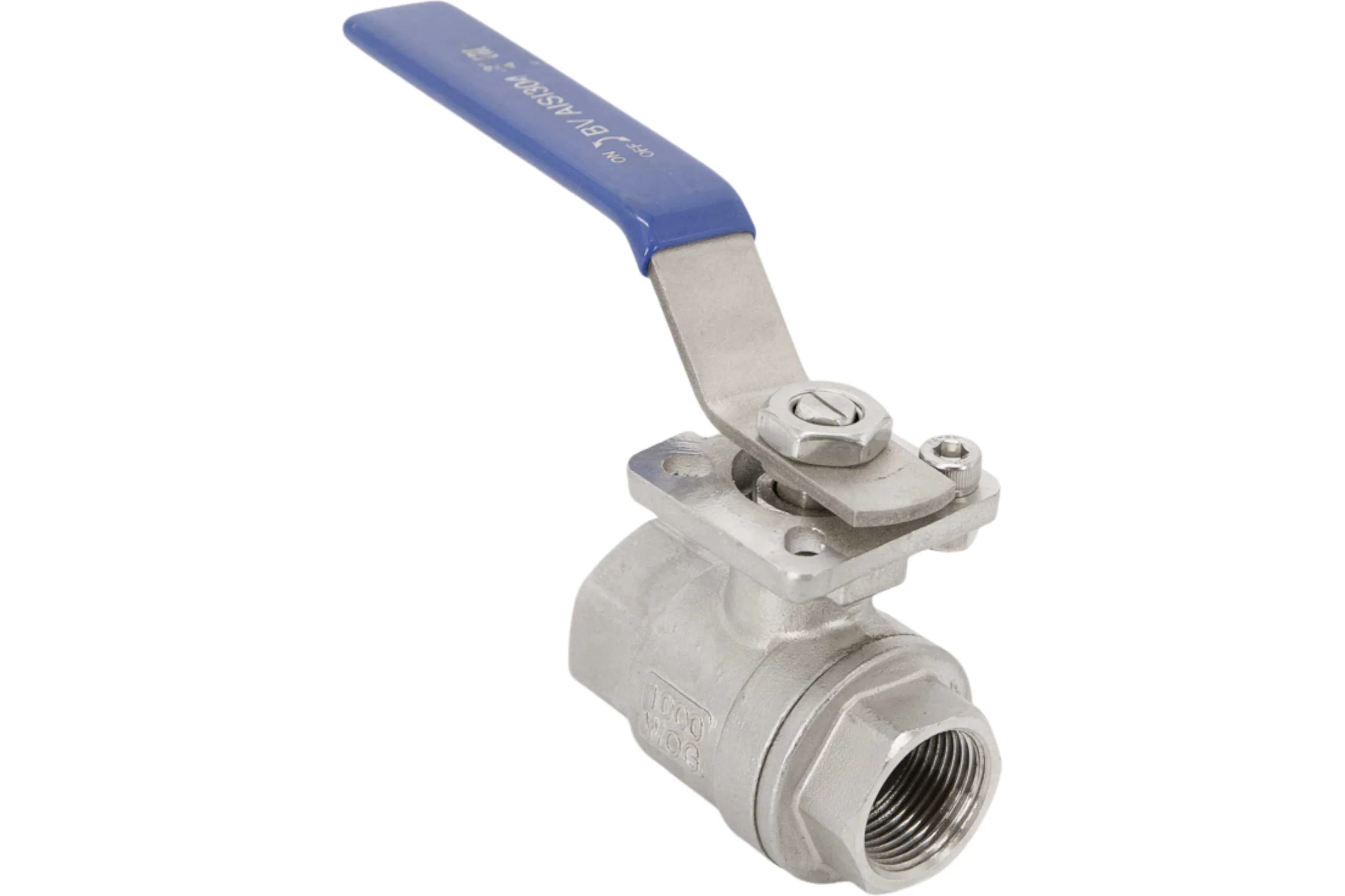 Кран шаровый муфтовый под привод NEWKEY (2PC) нержавеющий, AISI304 DN20 (3/4"), (CF8), PN64 NK-BMp20/4