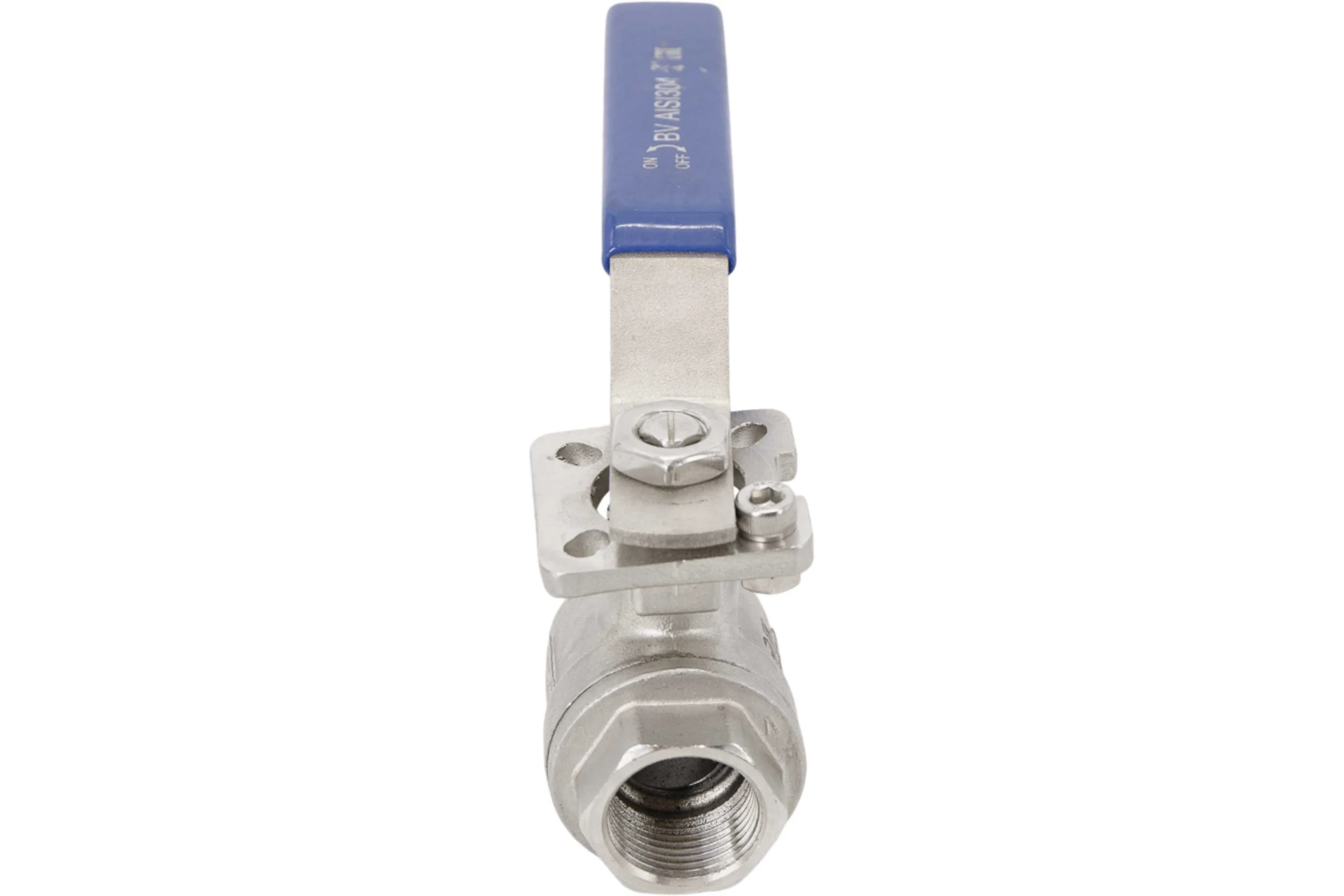 Кран шаровый муфтовый под привод NEWKEY (2PC) нержавеющий, AISI304 DN20 (3/4"), (CF8), PN64 NK-BMp20/4