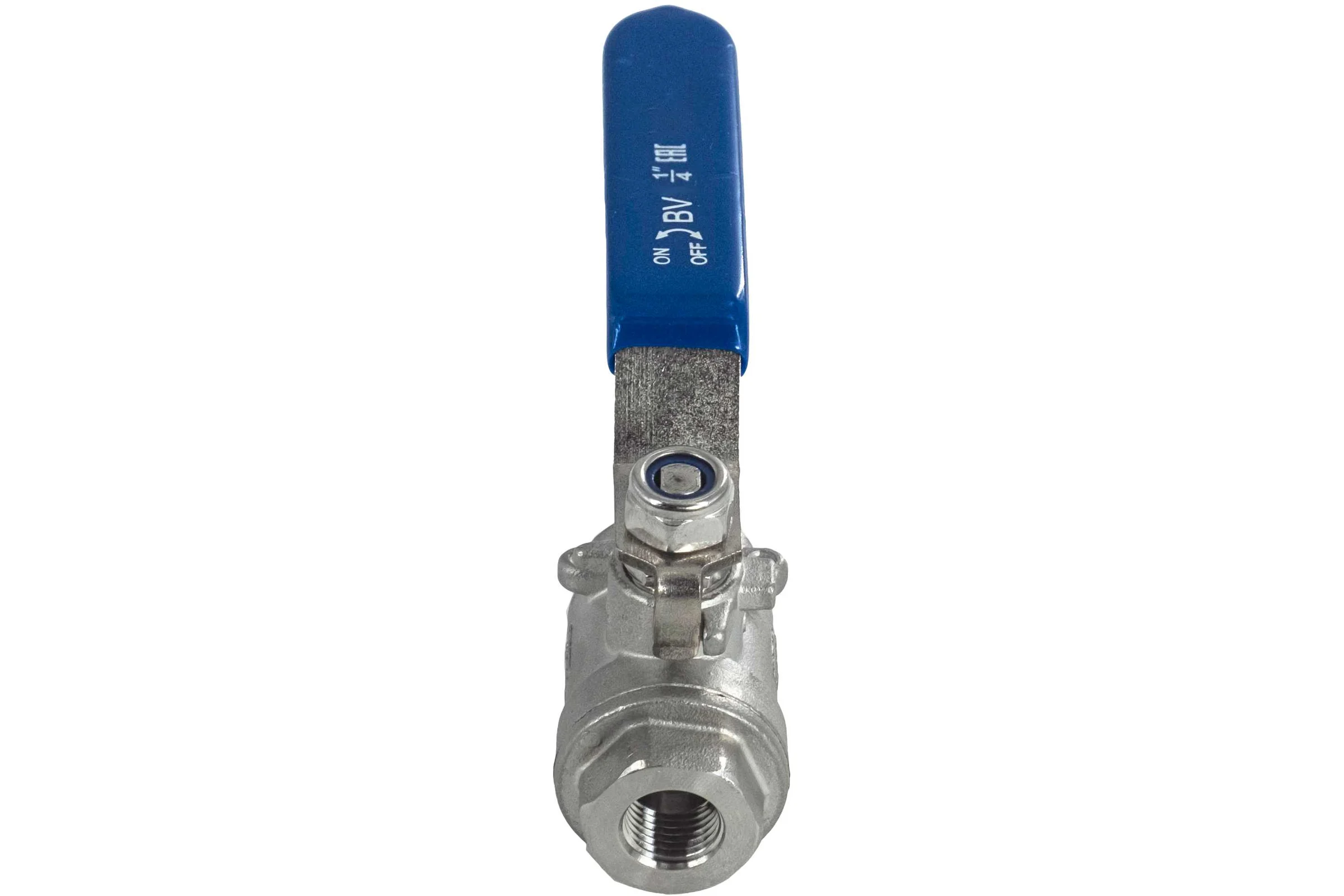 Кран шаровый муфтовый двусоставной нержавеющий NEWKEY (2PC) AISI304 DN 8 (1/4"), (CF8), PN64 NK-BML8/4