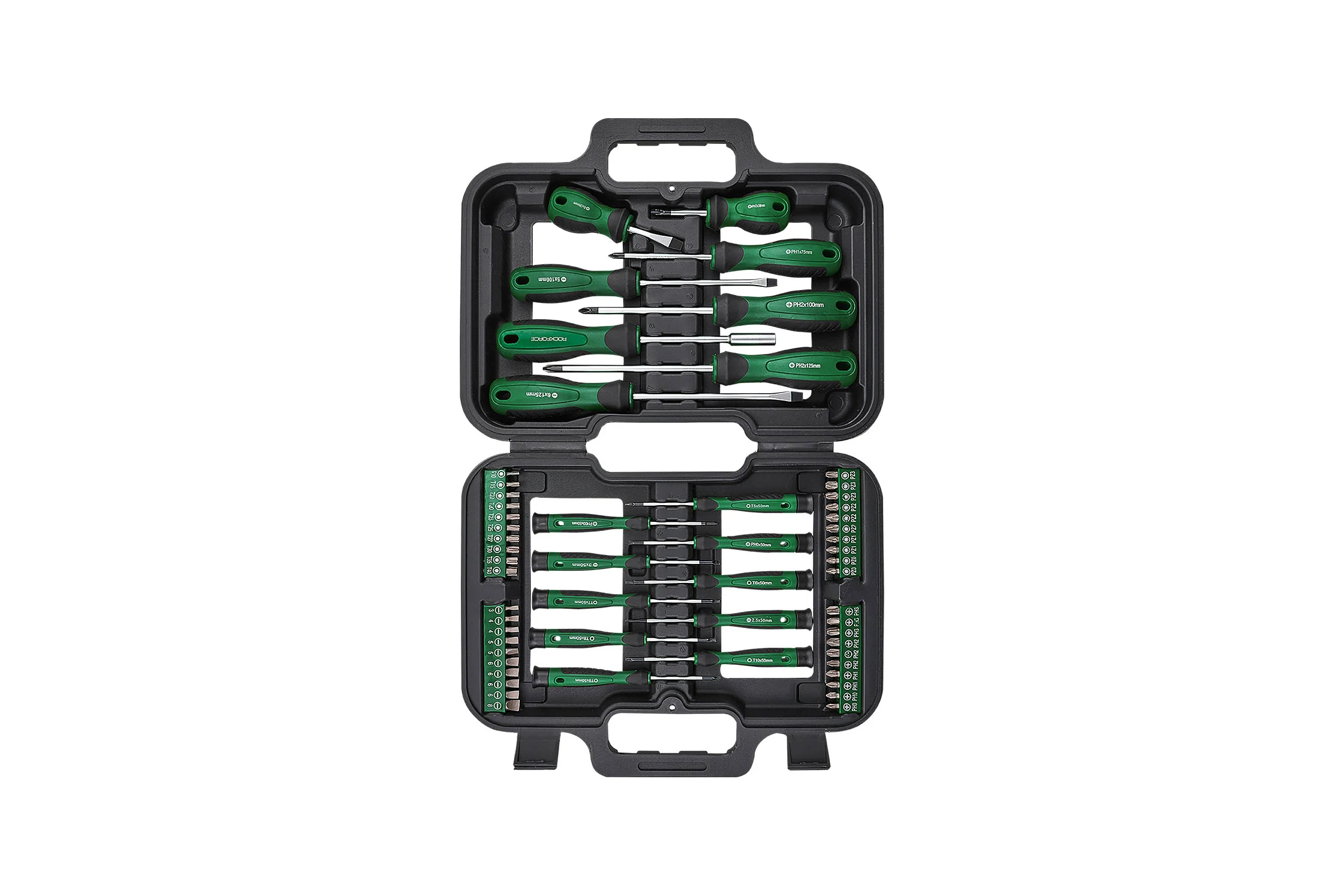 Отвертки в комплекте с битами Rockforce набор 58 предметов RF-7058C(66017)