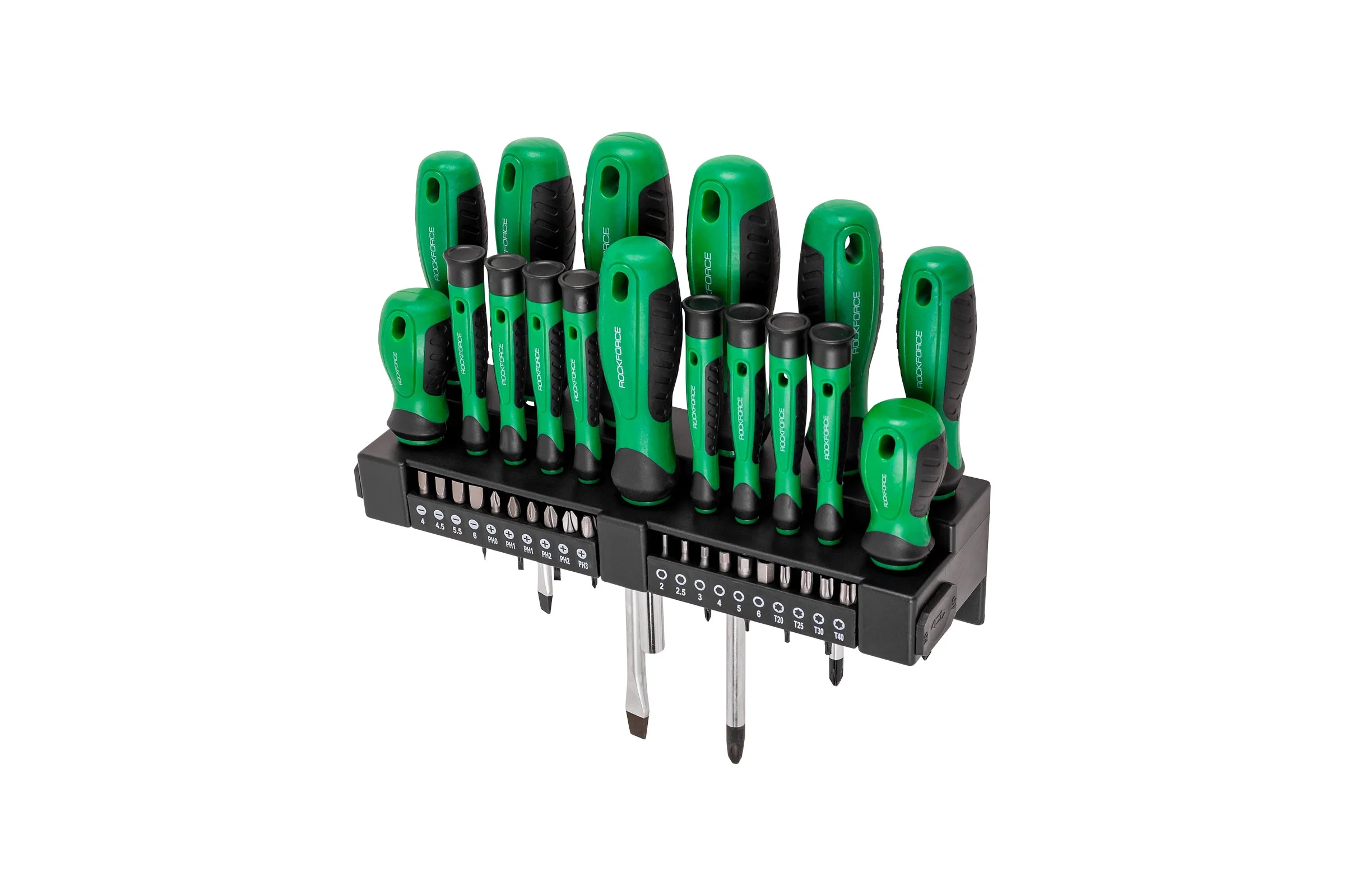 Отвертки в комплекте с битами Rockforce набор 37 предметов RF-7037(66007)