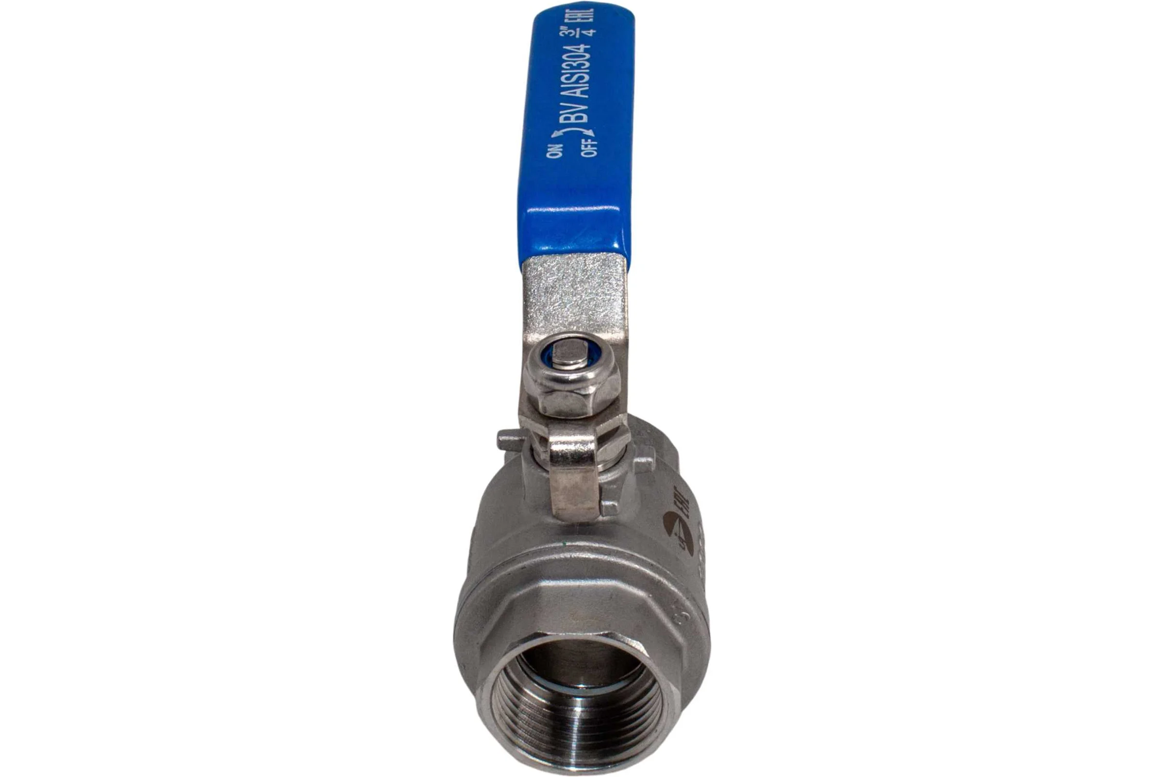 Кран шаровый муфтовый двусоставной нержавеющий NEWKEY (2PC) AISI304 DN20 (3/4"), (CF8), PN64 NK-BML20/4