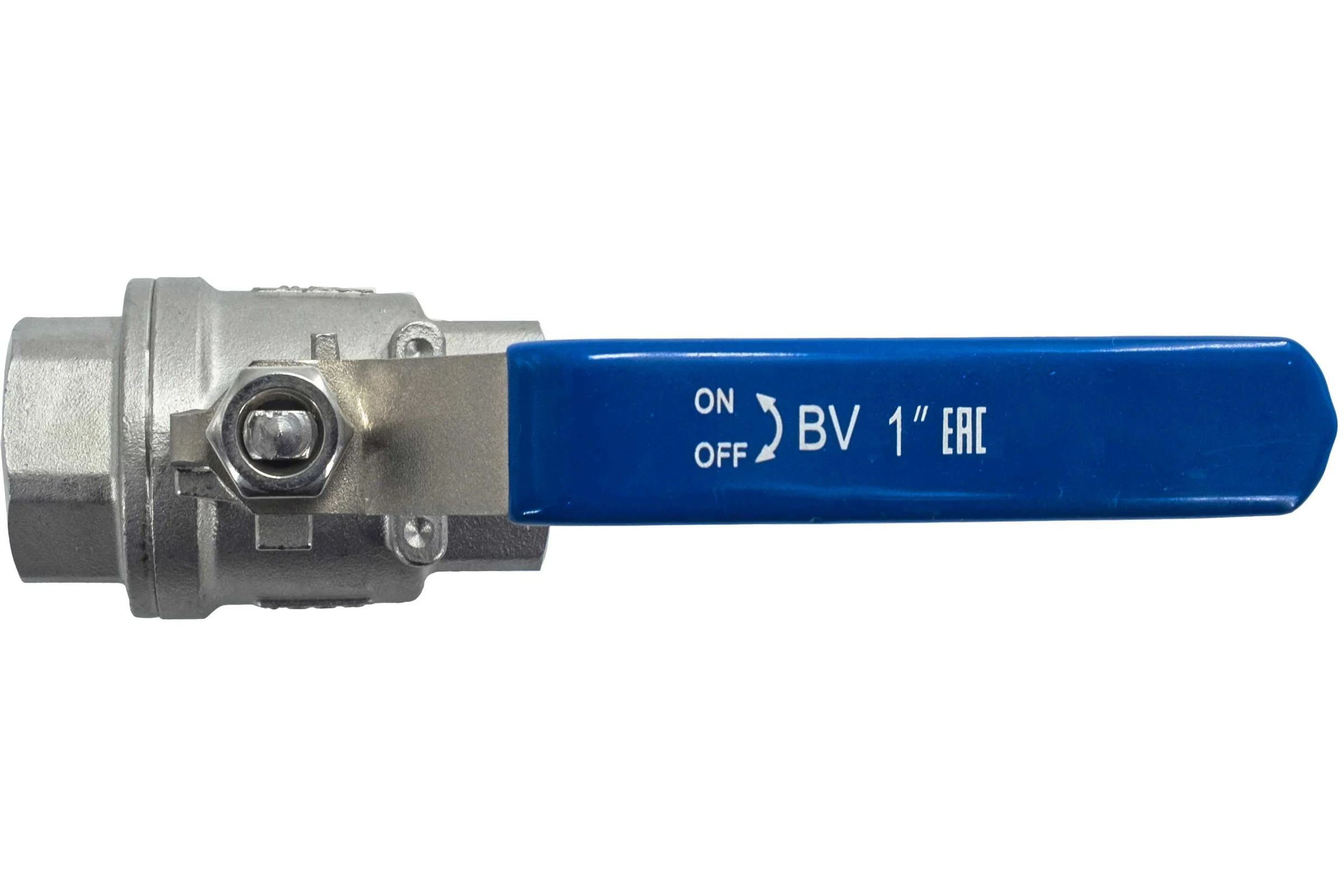 Кран шаровый муфтовый двусоставной нержавеющий NEWKEY (2PC) AISI304 DN25 (1"), (CF8), PN64 NK-BML25/4