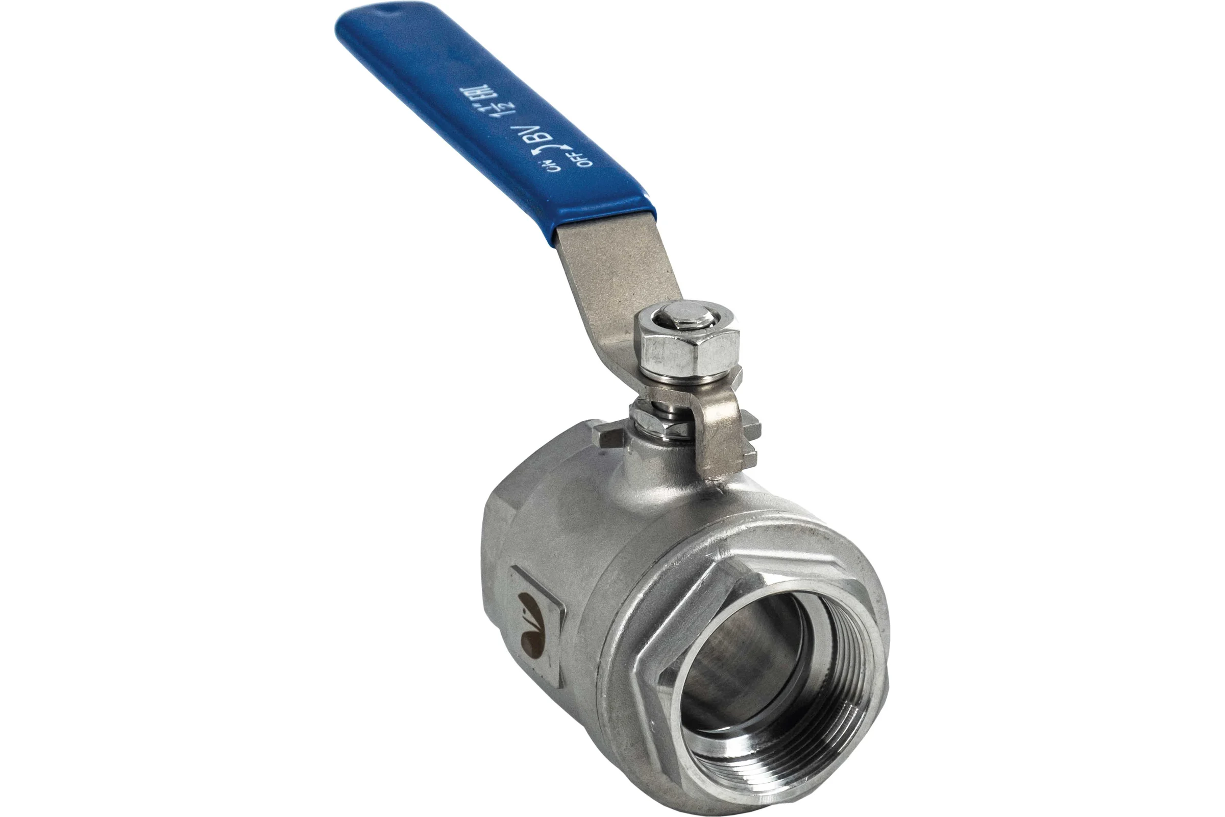 Кран шаровый муфтовый двусоставной нержавеющий NEWKEY (2PC) AISI304 DN40 (1_1/2"), (CF8), PN40 NK-BML40/4