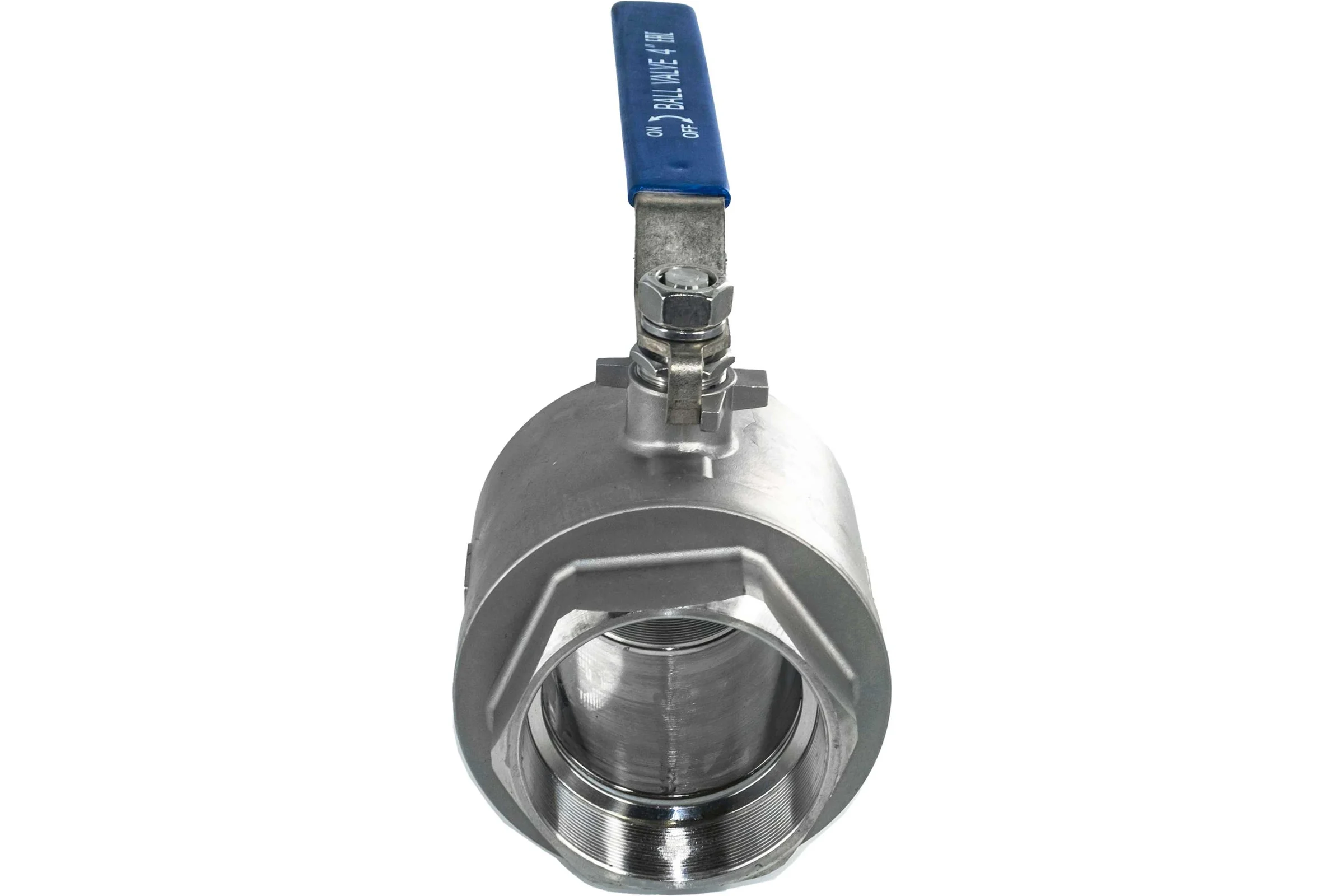 Кран шаровый муфтовый двусоставной нержавеющий NEWKEY (2PC) AISI304 DN 100 (4"), (CF8), PN16 NK-BML100/4