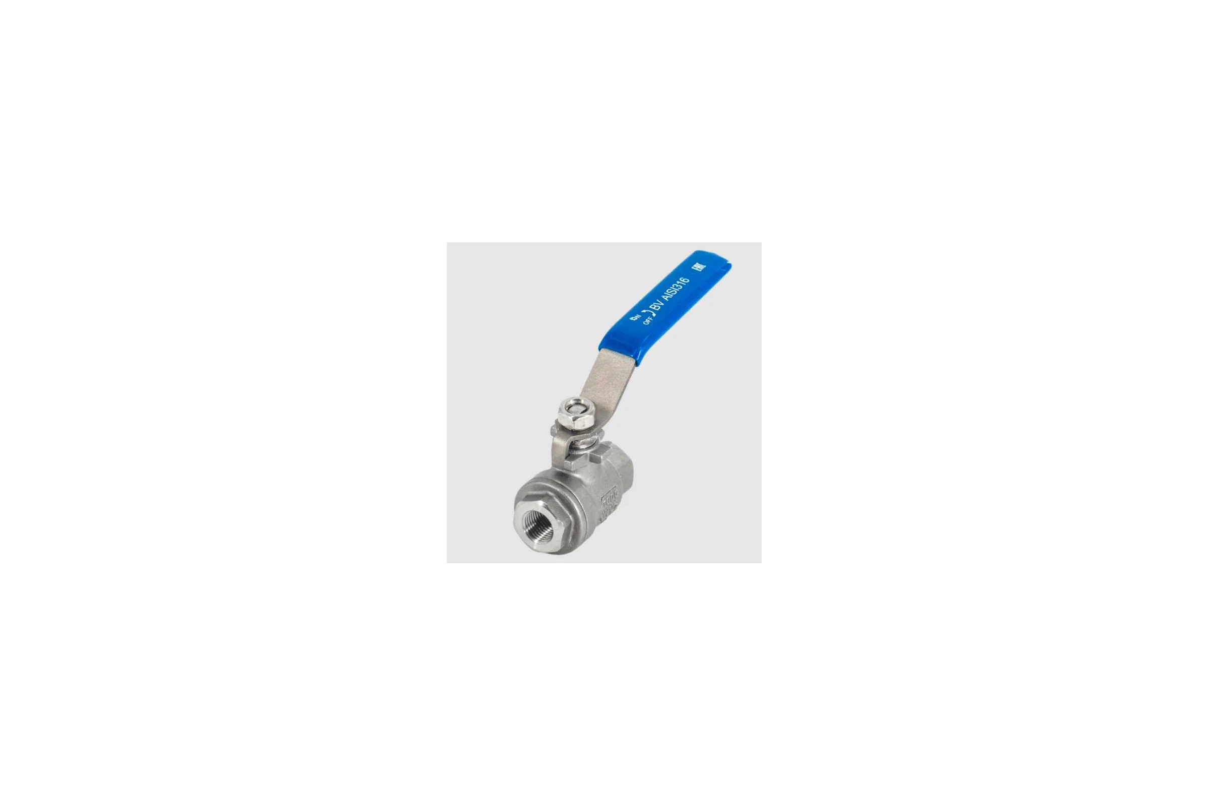 Кран шаровый муфтовый двусоставной нержавеющий NEWKEY (2PC) AISI316 DN 8 (1/4"), (CF8M), PN64 NK-BML8/6