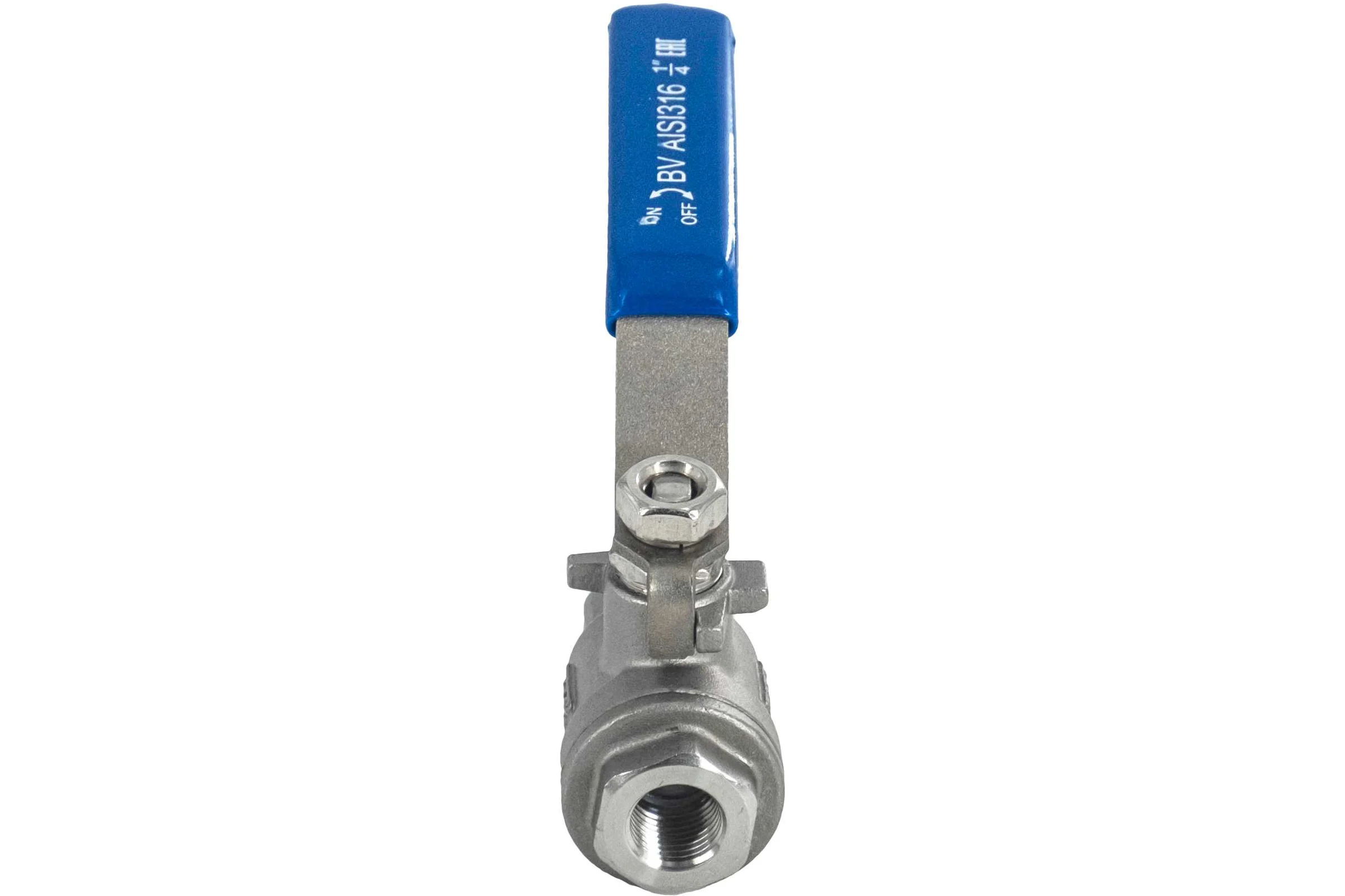 Кран шаровый муфтовый двусоставной нержавеющий NEWKEY (2PC) AISI316 DN 8 (1/4"), (CF8M), PN64 NK-BML8/6