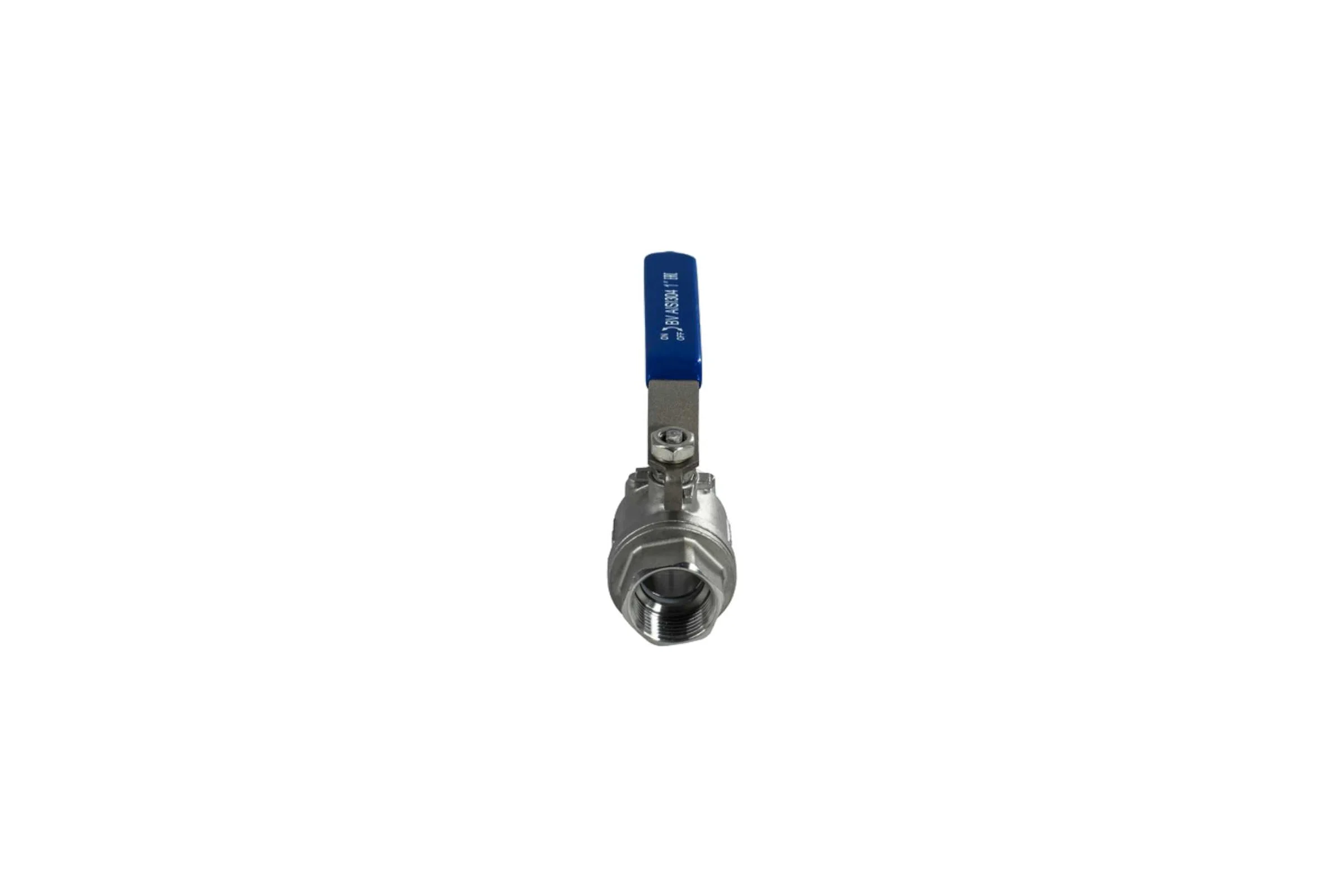 Кран шаровый муфтовый двусоставной нержавеющий NEWKEY (2PC) AISI316 DN25 (1"), (CF8M), PN64 NK-BML25/6