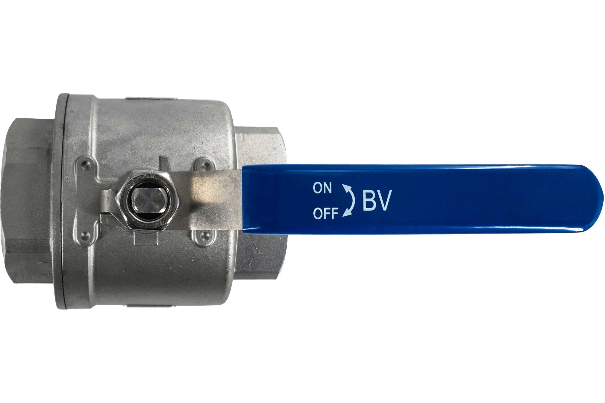 Кран шаровый муфтовый двусоставной нержавеющий NEWKEY (2PC) AISI316 DN80 (3"), (CF8M), PN25 NK-BML80/6
