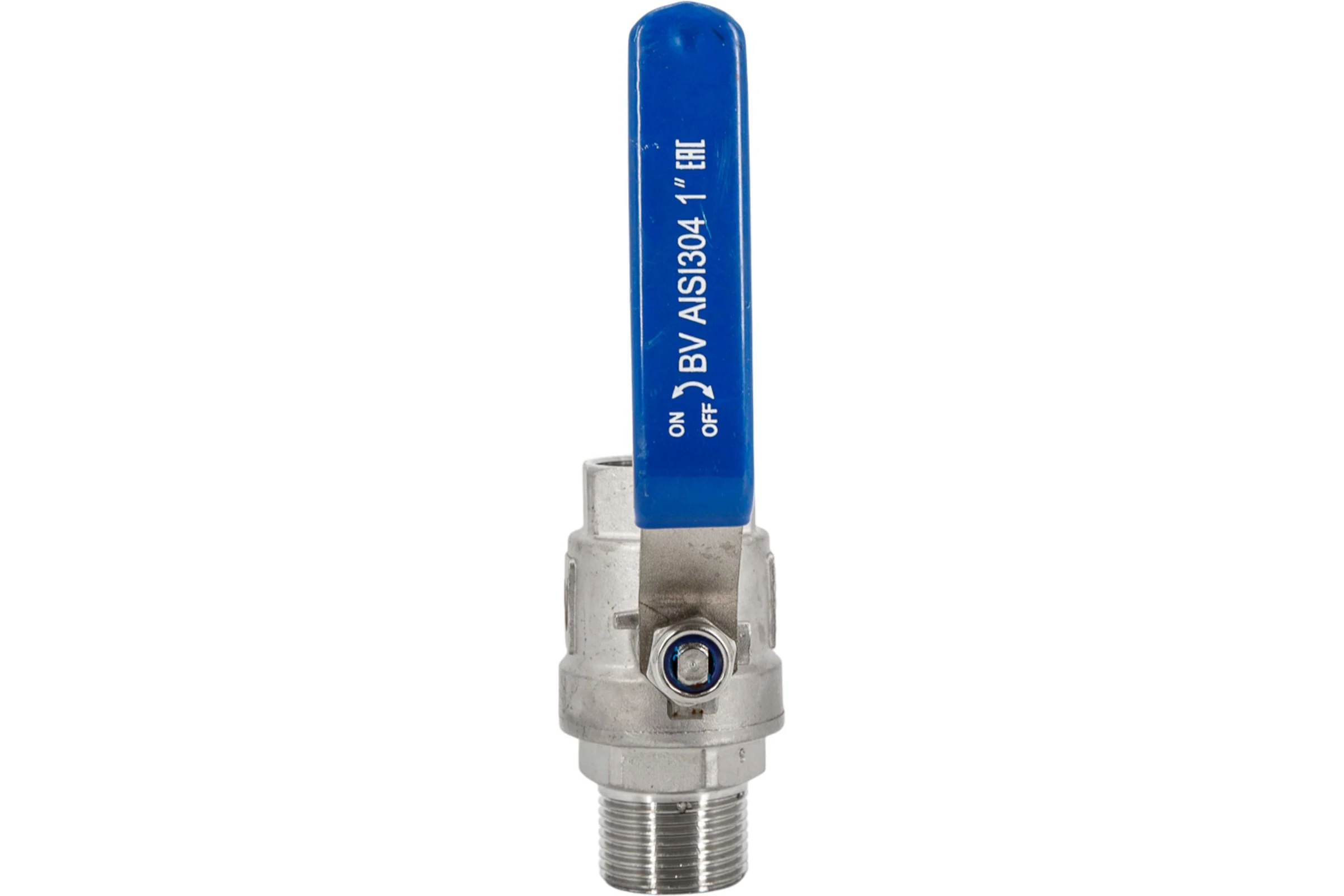 Кран шаровый муфтовый двусоставной NEWKEY (2PC) ВР/НР, нержавеющий AISI304 DN15 (1/2"), (CF8), PN64 NK-BMFL15/4