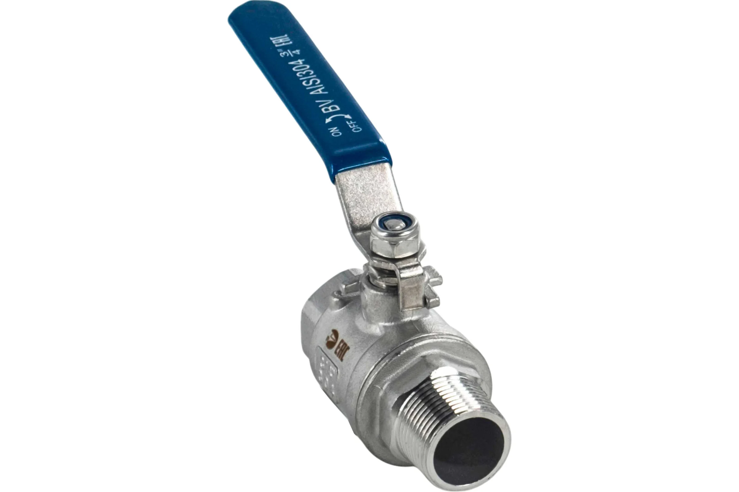 Кран шаровый муфтовый двусоставной NEWKEY (2PC) ВР/НР, нержавеющий AISI304 DN20 (3/4"), (CF8), PN64 NK-BMFL20/4