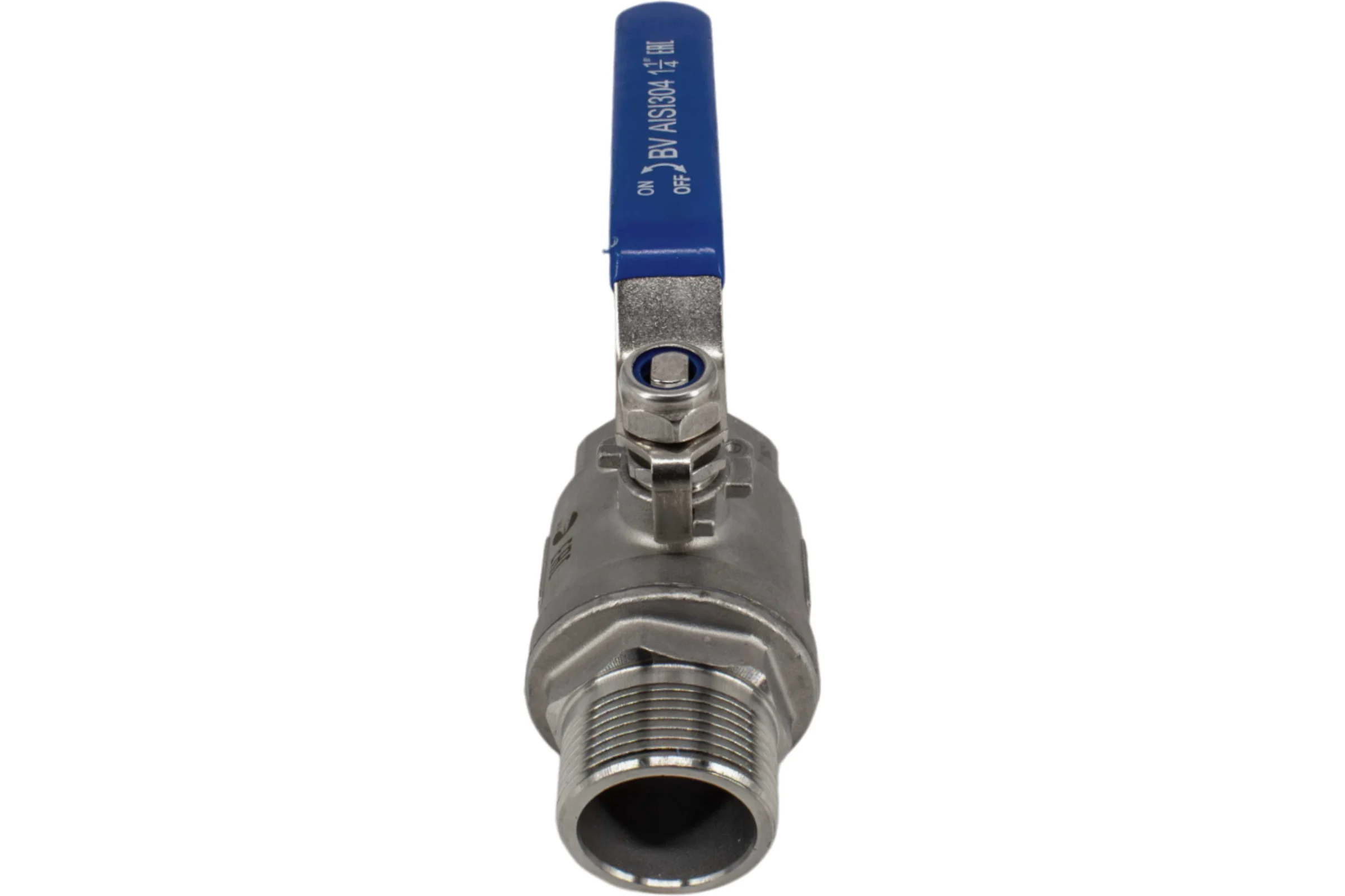Кран шаровый муфтовый двусоставной NEWKEY (2PC) ВР/НР, нержавеющий AISI304 DN32 (1_1/4"), (CF8), PN40 NK-BMFL32/4