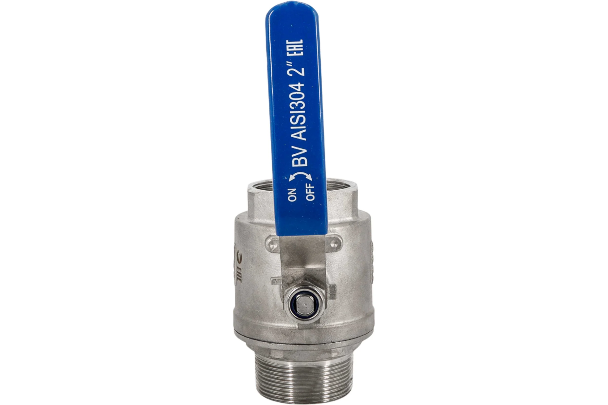 Кран шаровый муфтовый двусоставной NEWKEY (2PC) ВР/НР, нержавеющий AISI304 DN50 (2"), (CF8), PN40 NK-BMFL50/4