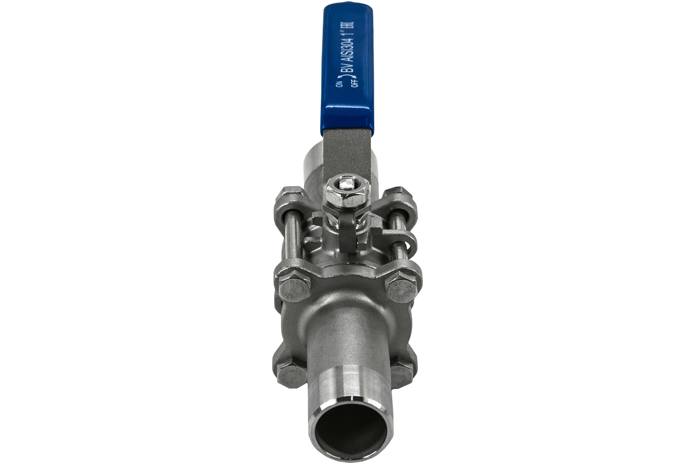 Кран шаровый приварной трехсоставной NEWKEY нержавеющий (3PC), AISI304 DN25 (1"), (CF8), PN64 NK-BE25/4