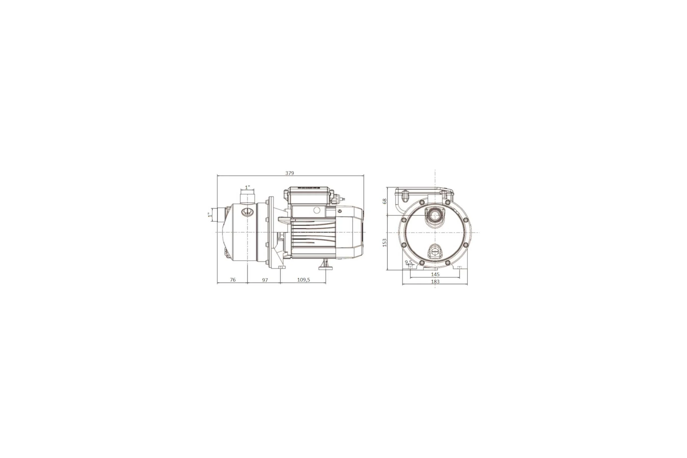 Насос повышения давления Shimge JET-G2 1100 (1x220В; 1,10кВт) 10150100186