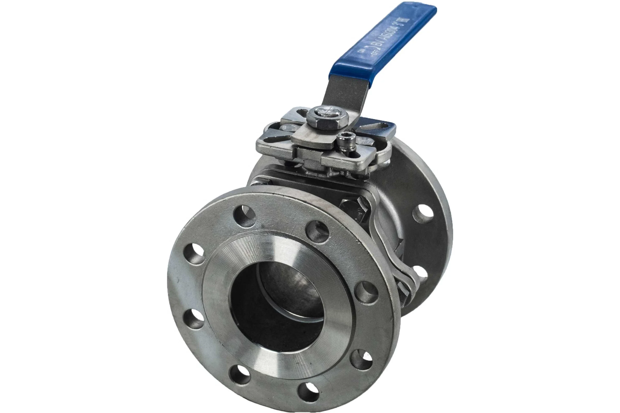 Кран шаровый фланцевый под привод нержавеющий NEWKEY (2PC), AISI304 DN80 (3"), (CF8), PN16 NK-BFtp(2PC)80/4