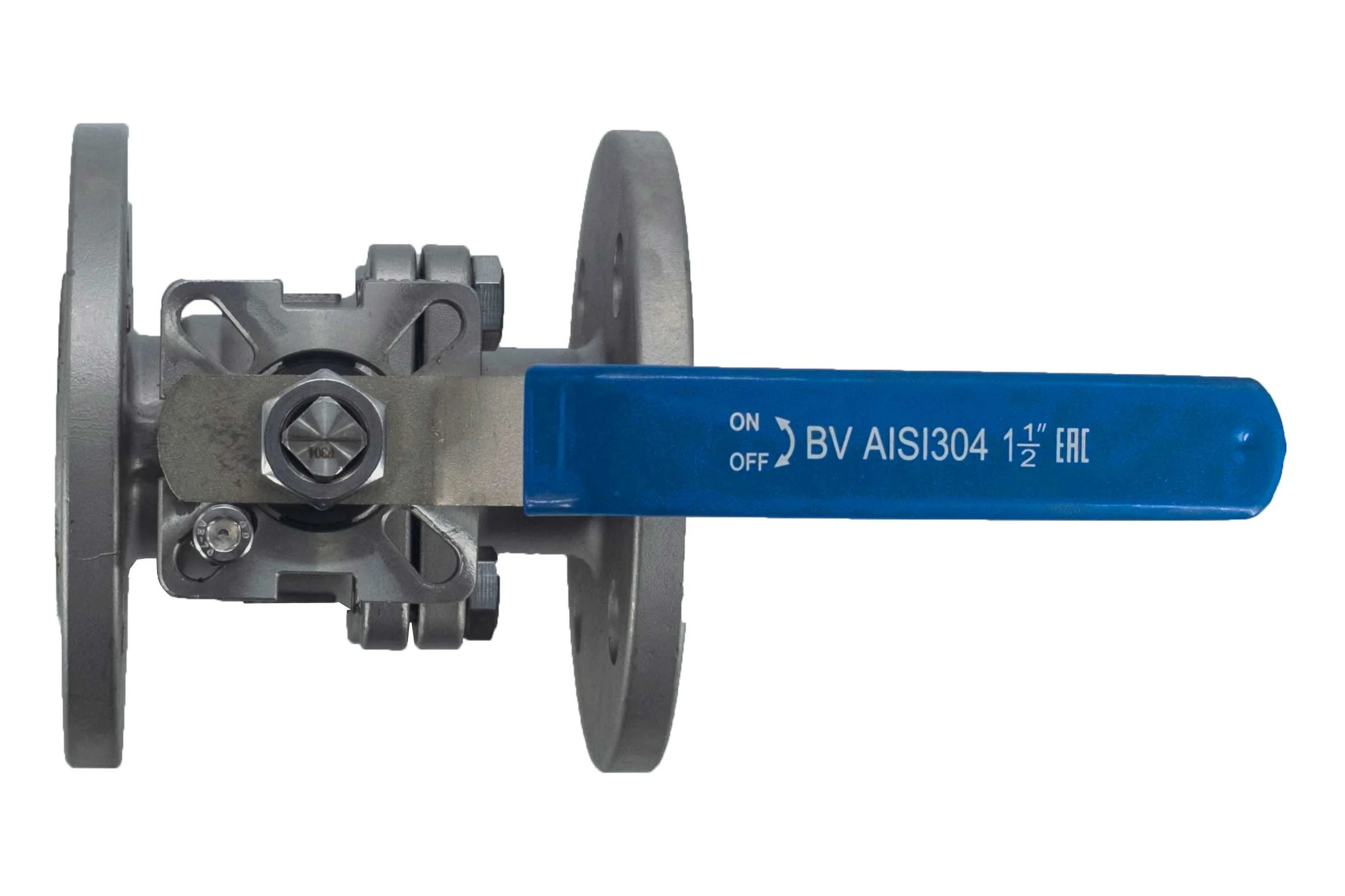 Кран шаровый фланцевый под привод нержавеющий NEWKEY (2PC), AISI304 DN40 (1_1/2"), (CF8), PN16 NK-BFtp(2PC)40/4