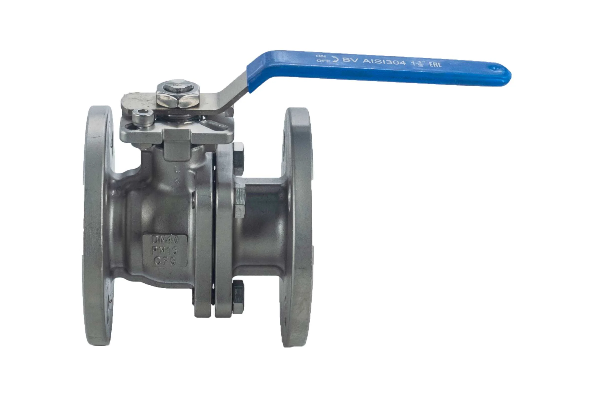 Кран шаровый фланцевый под привод нержавеющий NEWKEY (2PC), AISI304 DN50 (2"), (CF8), PN40 NK-BFtph(2PC)50/4