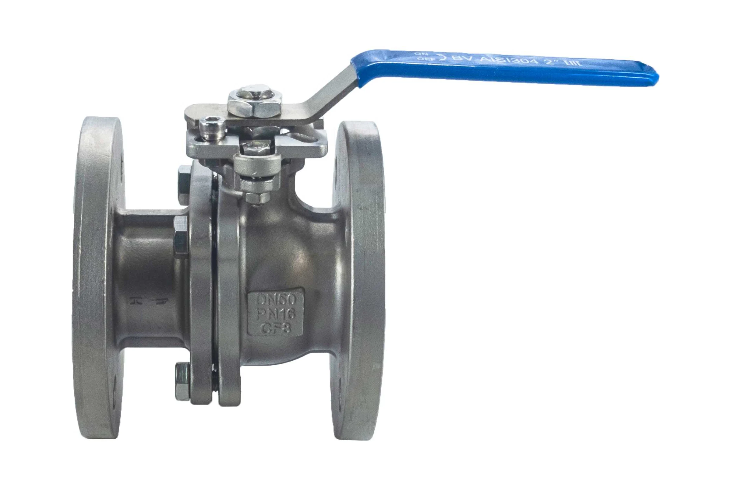 Кран шаровый фланцевый под привод нержавеющий NEWKEY (2PC), AISI304 DN50 (2"), (CF8), PN16 NK-BFtp(2PC)50/4