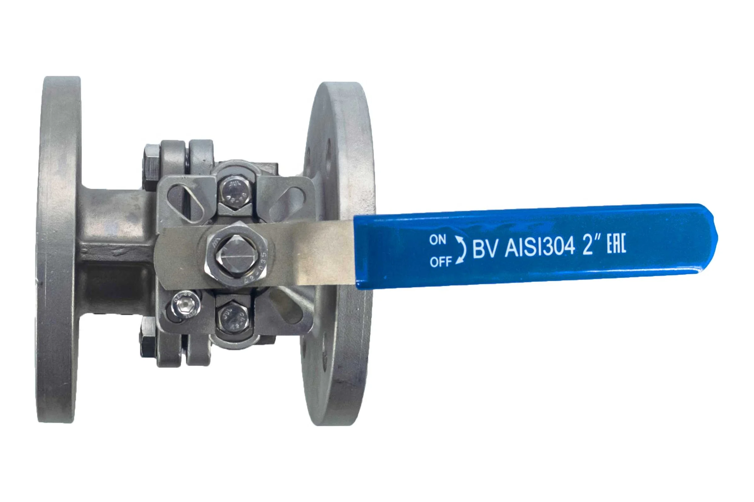 Кран шаровый фланцевый под привод нержавеющий NEWKEY (2PC), AISI304 DN50 (2"), (CF8), PN16 NK-BFtp(2PC)50/4