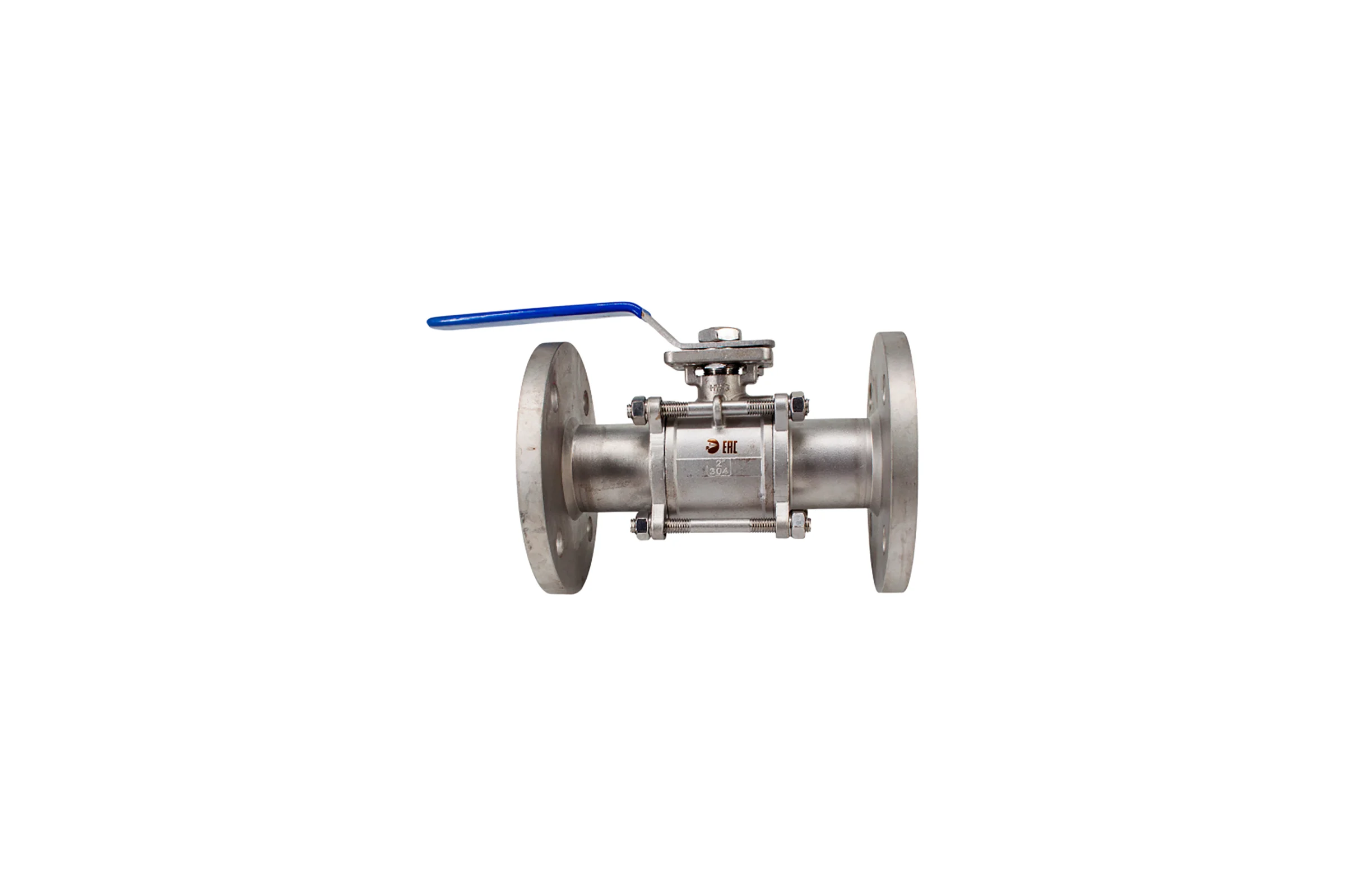Кран шаровый фланцевый под привод нержавеющий NEWKEY (3PC), AISI304 DN50 (2"), (CF8), PN16 NK-BFp50/4