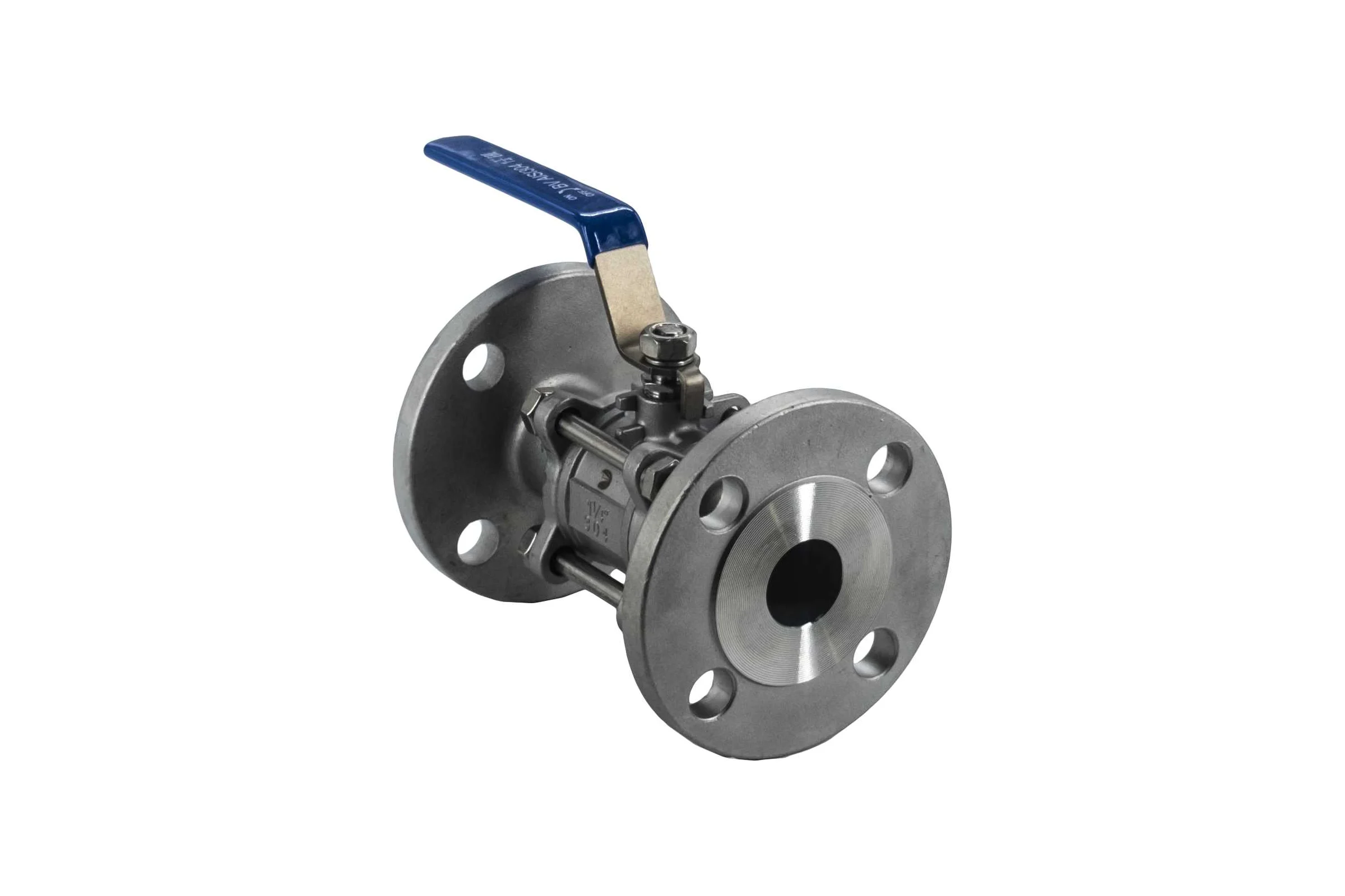 Кран шаровый фланцевый трехсоставной нержавеющий NEWKEY (3PC), AISI304 DN32 (1_1/4"), (CF8), PN16 NK-BF32/4
