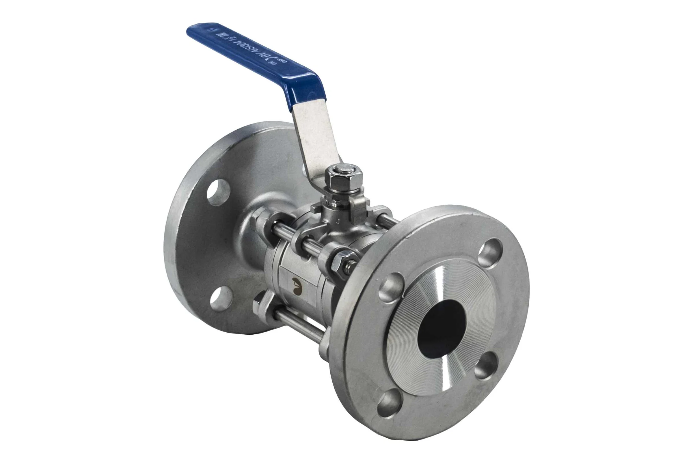 Кран шаровый фланцевый трехсоставной нержавеющий NEWKEY (3PC), AISI304 DN40 (1_1/2"), (CF8), PN16 NK-BF40/4