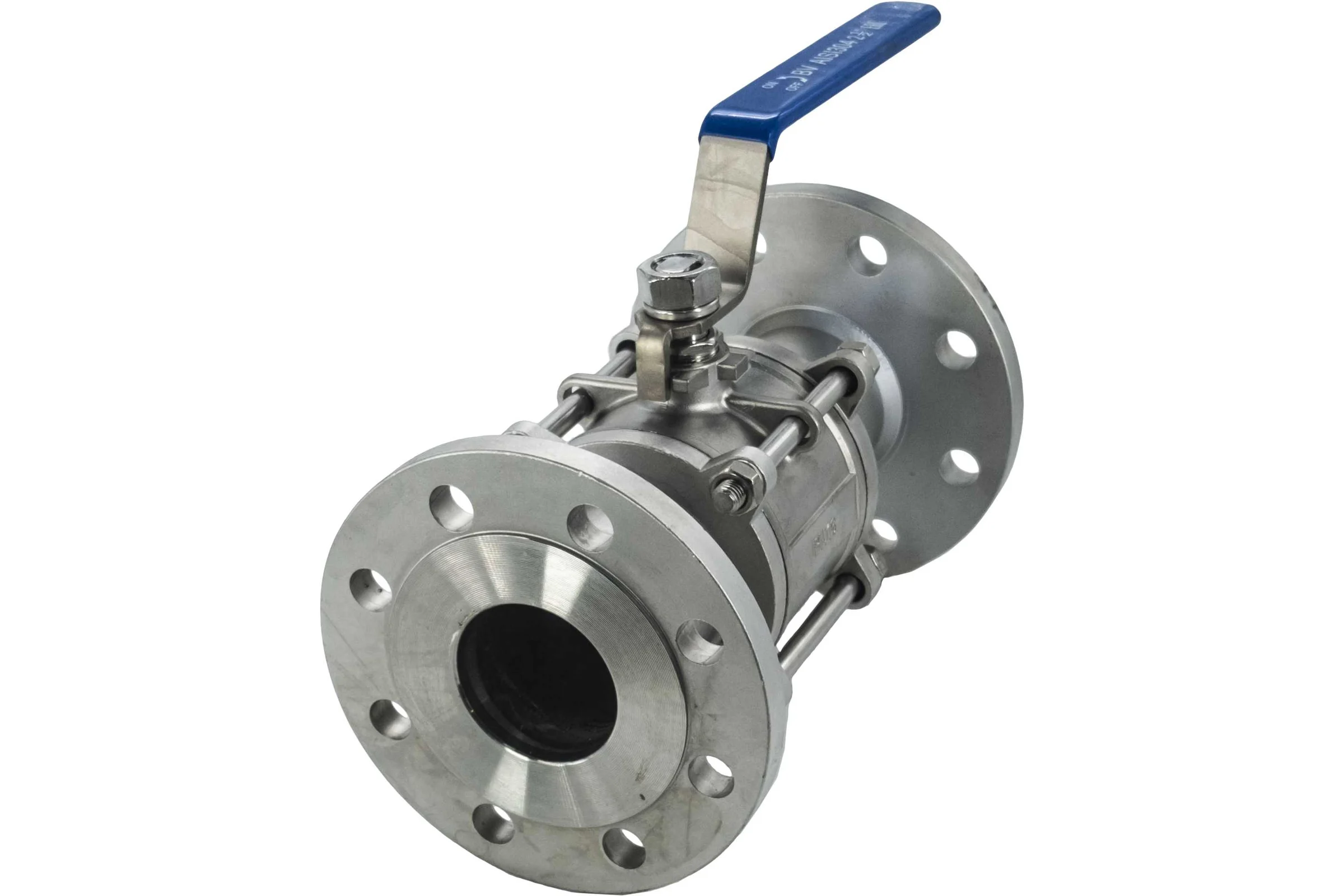 Кран шаровый фланцевый трехсоставной нержавеющий NEWKEY (3PC), AISI304 DN65 (2_1/2"), (CF8), PN16 NK-BF65/4
