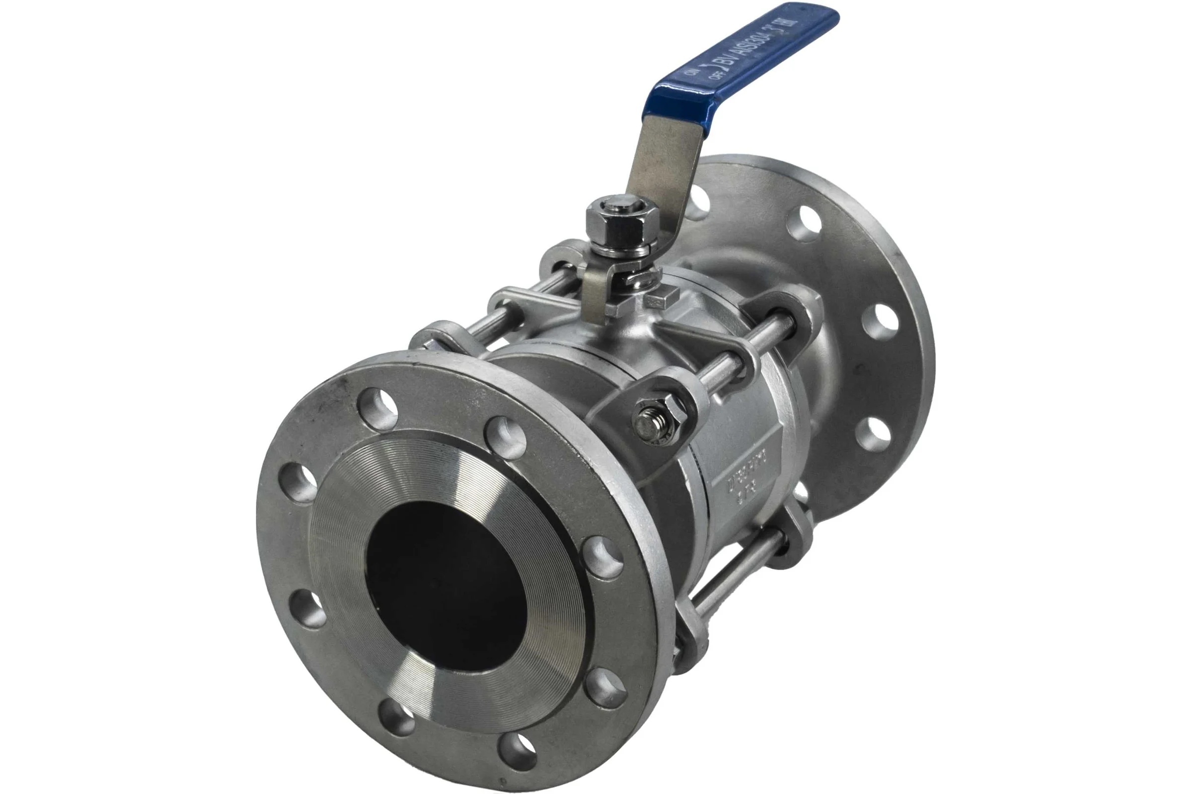Кран шаровый фланцевый трехсоставной нержавеющий NEWKEY (3PC), AISI304 DN80 (3"), (CF8), PN16 NK-BF80/4