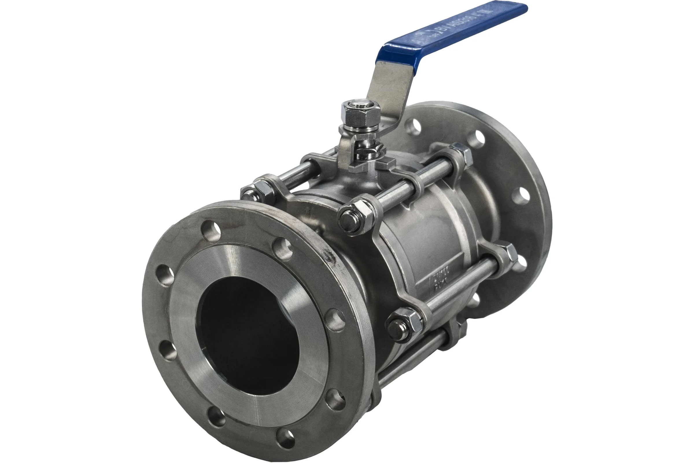 Кран шаровый фланцевый трехсоставной нержавеющий NEWKEY (3PC), AISI316 DN 100 (4"), (CF8M), PN16 NK-BF100/6