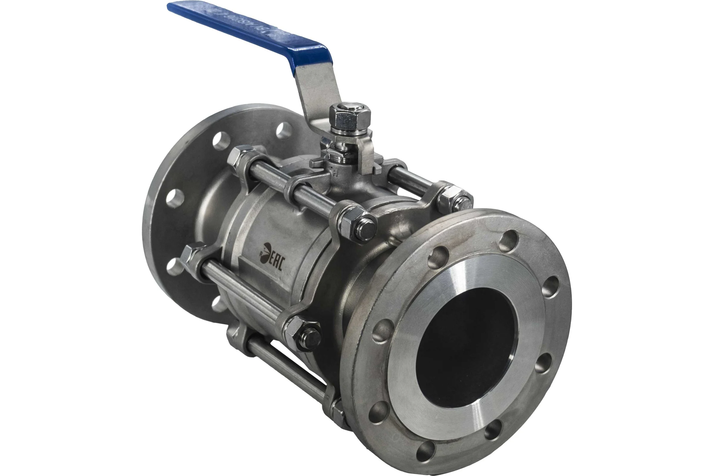 Кран шаровый фланцевый трехсоставной нержавеющий NEWKEY (3PC), AISI316 DN 100 (4"), (CF8M), PN16 NK-BF100/6