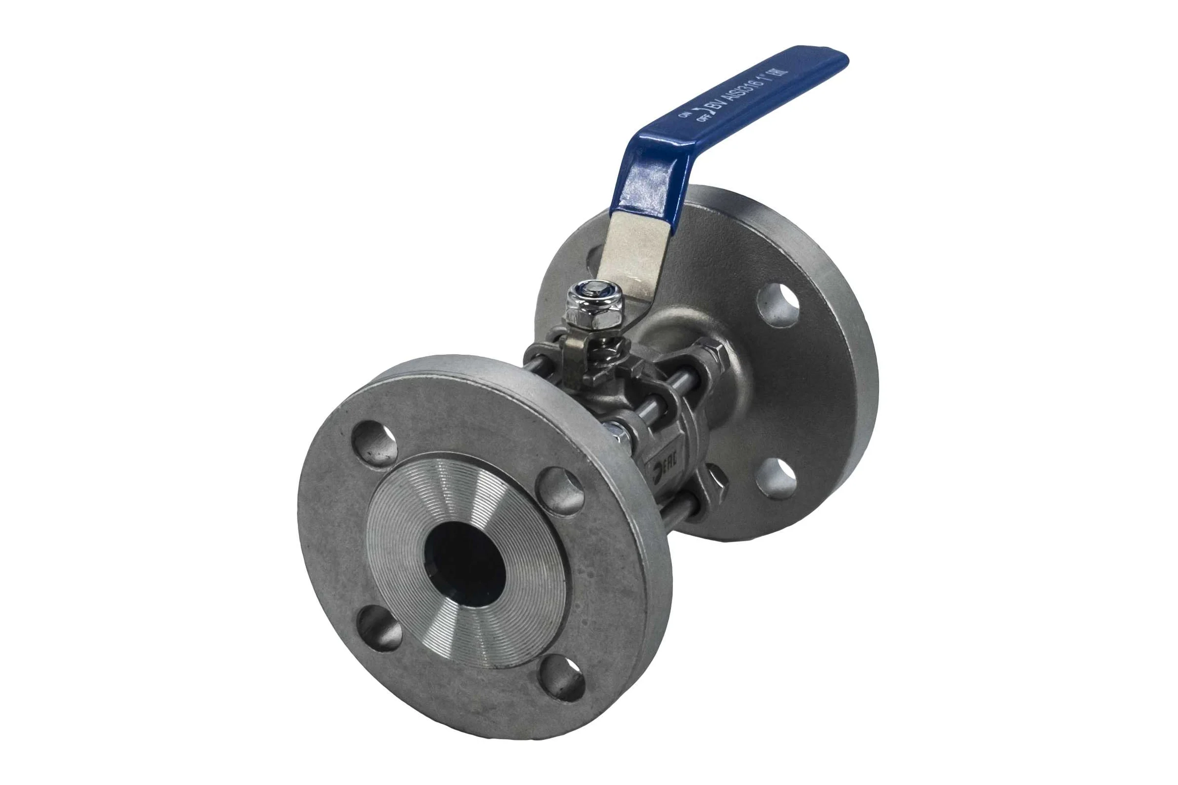 Кран шаровый фланцевый трехсоставной нержавеющий NEWKEY (3PC), AISI316 DN25 (1"), (CF8M), PN16 NK-BF25/6