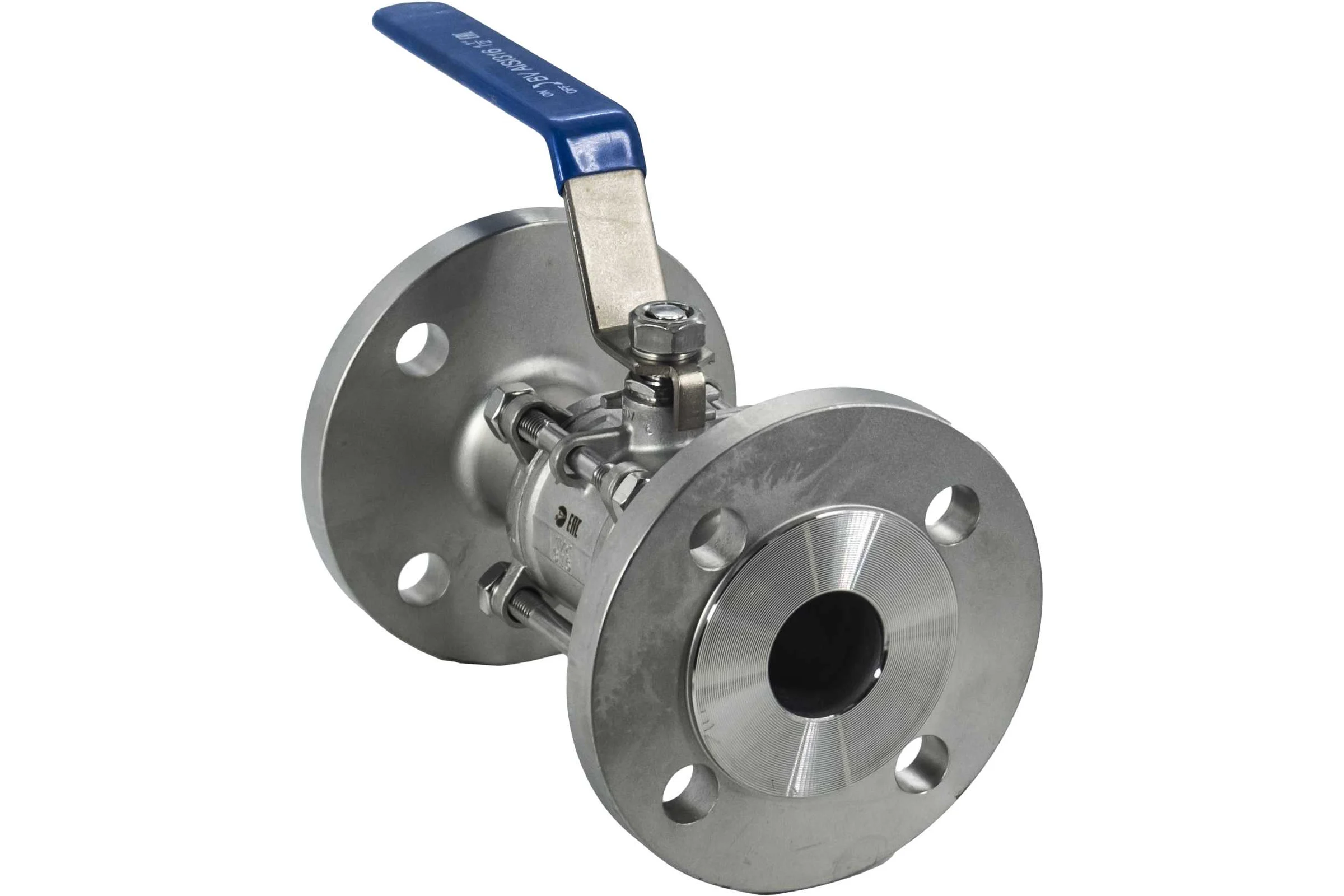 Кран шаровый фланцевый трехсоставной нержавеющий NEWKEY (3PC), AISI316 DN40 (1_1/2"), (CF8M), PN16 NK-BF40/6
