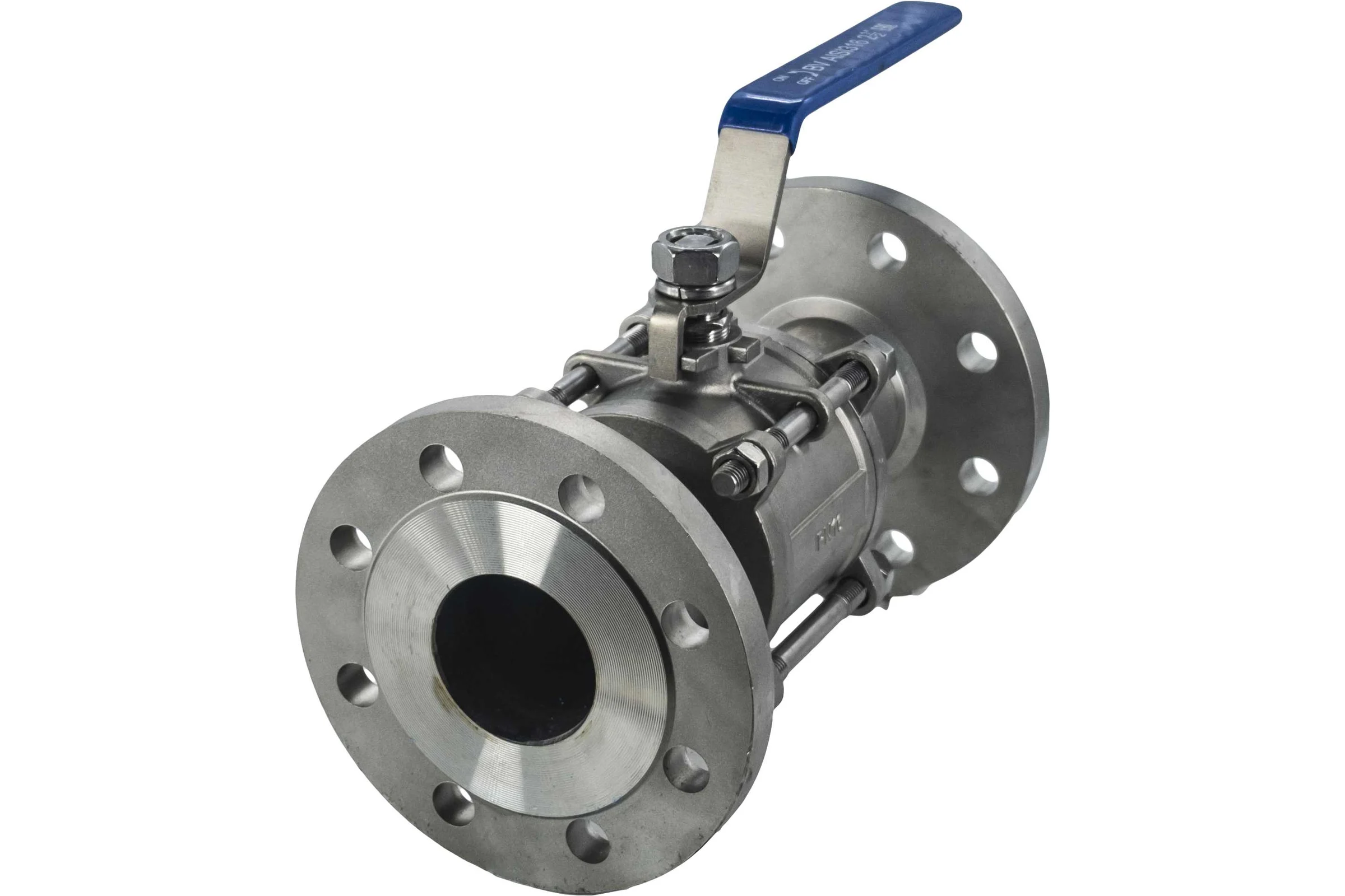 Кран шаровый фланцевый трехсоставной нержавеющий NEWKEY (3PC), AISI316 DN65 (2_1/2"), (CF8M), PN16 NK-BF65/6