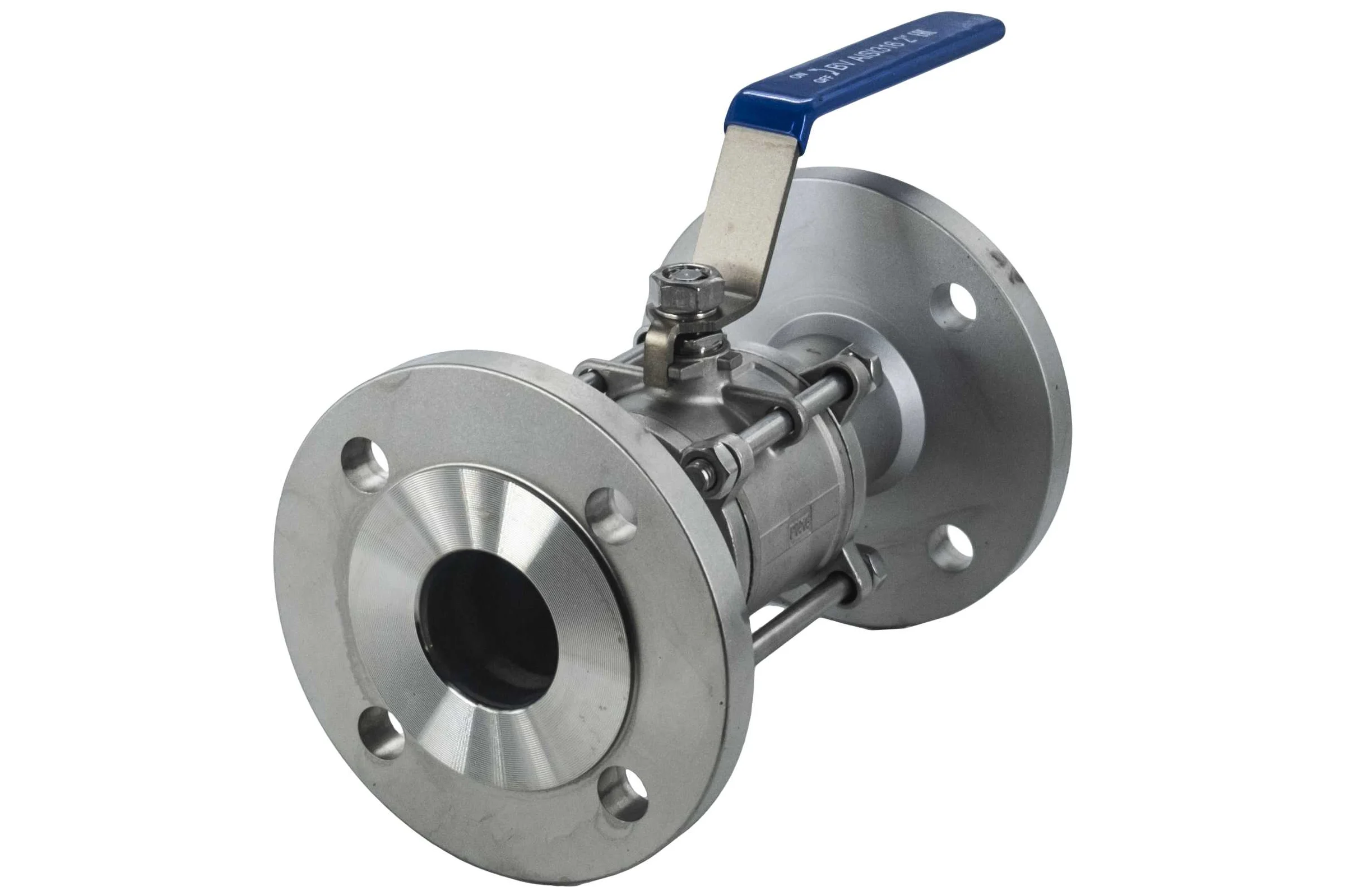Кран шаровый фланцевый трехсоставной нержавеющий NEWKEY (3PC), AISI316 DN50 (2"), (CF8M), PN16 NK-BF50/6