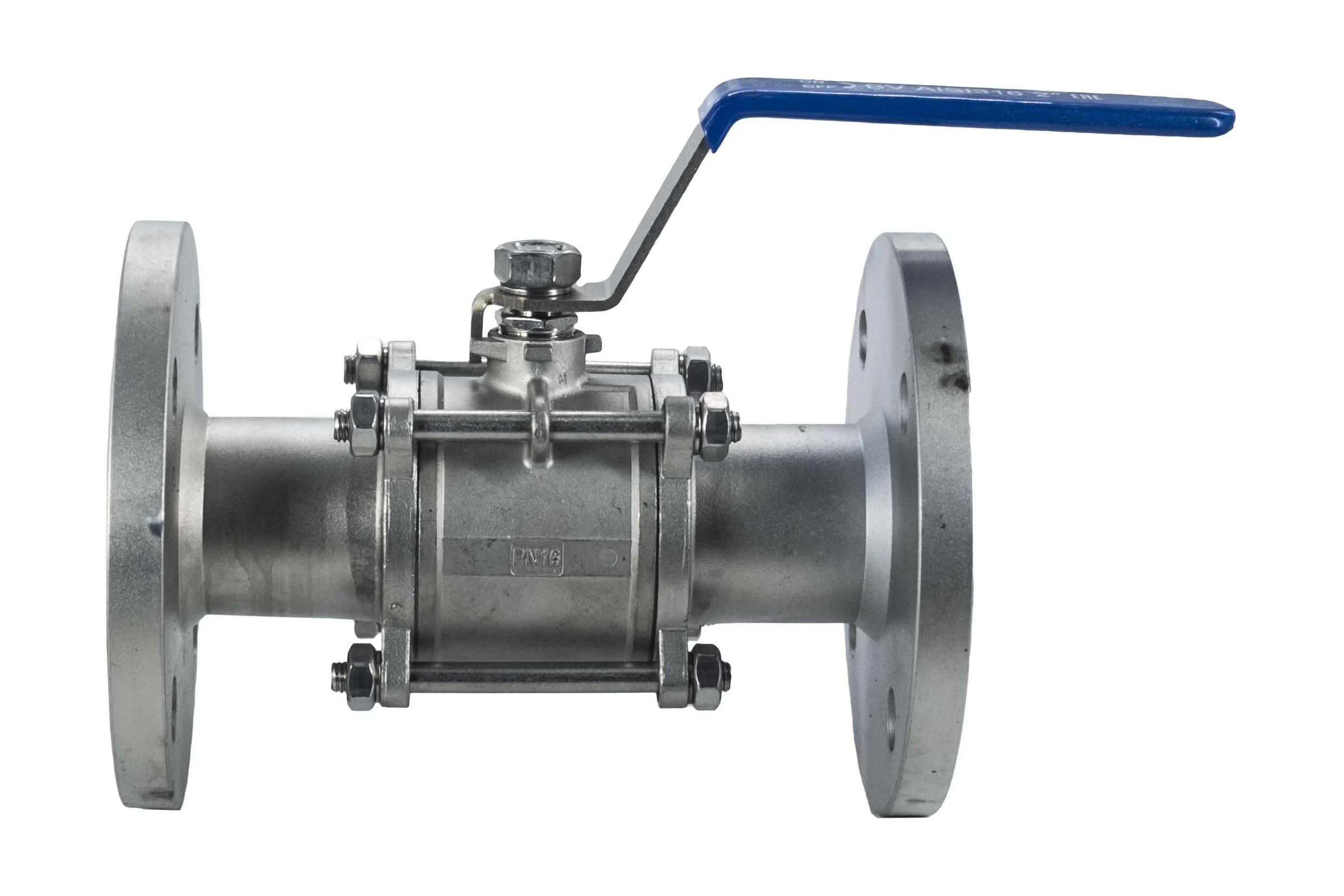 Кран шаровый фланцевый трехсоставной нержавеющий NEWKEY (3PC), AISI316 DN50 (2"), (CF8M), PN16 NK-BF50/6