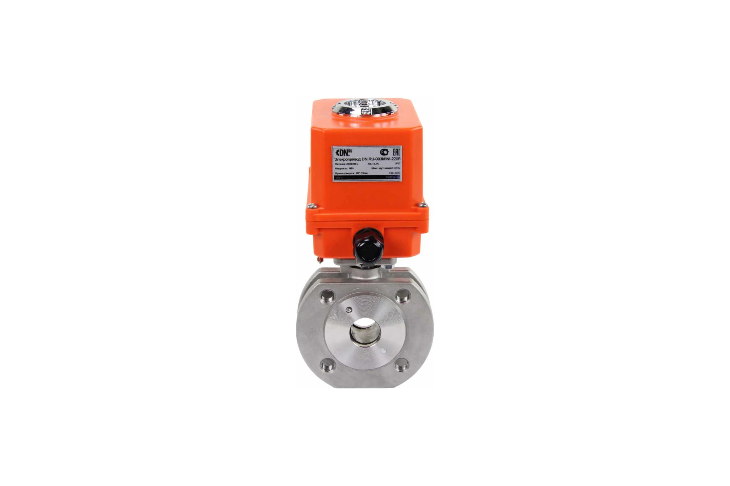 Шаровой кран DN.ru КШмФП.316.200 Ду25 Ру16 электропривод QT-003 MINI 220В D160-01734