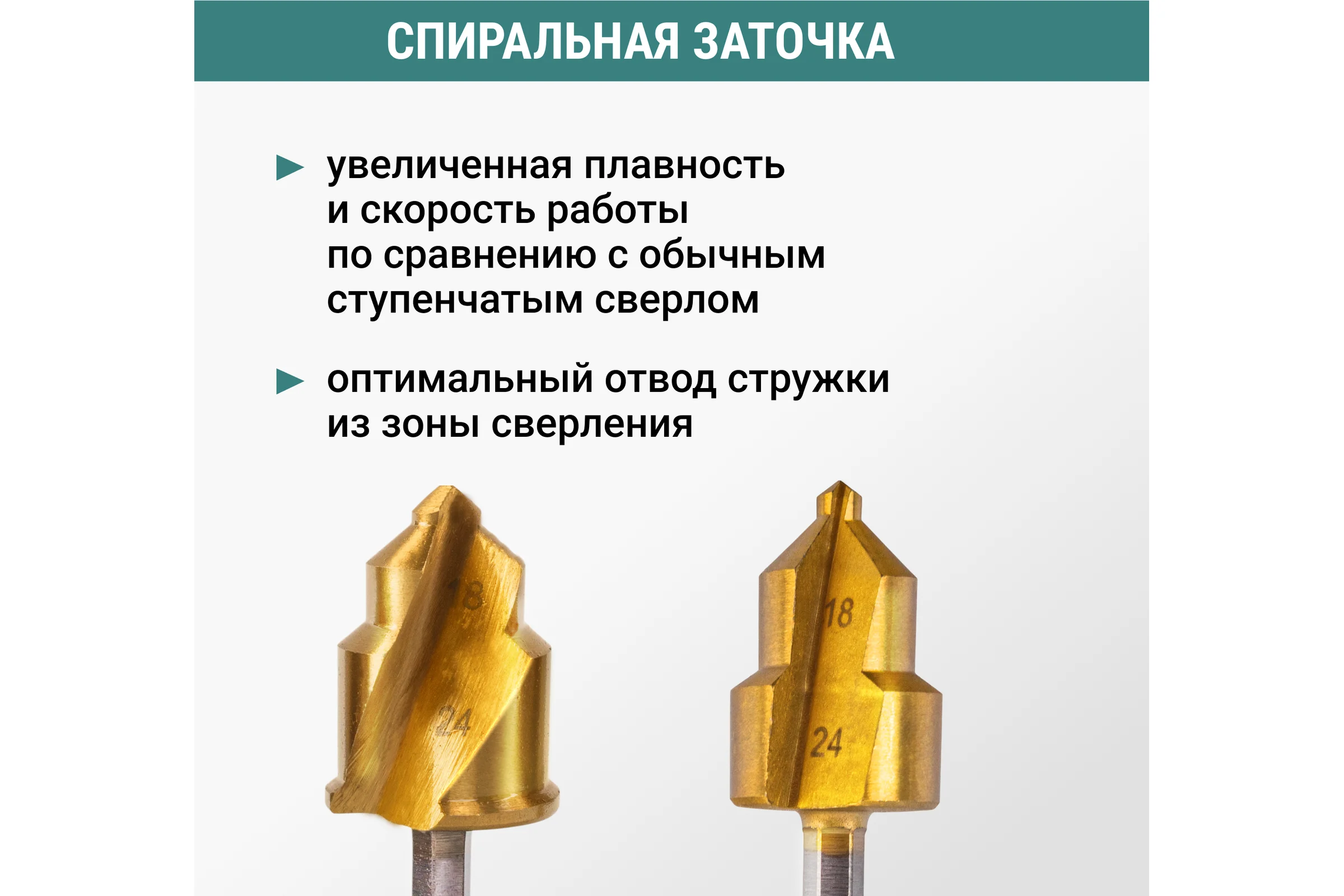 Набор ступенчатых спиральных сверл для полипропиленовых труб VIRA 15-19, 18-24, 24-31 мм, шестигранный хвостовик 551404