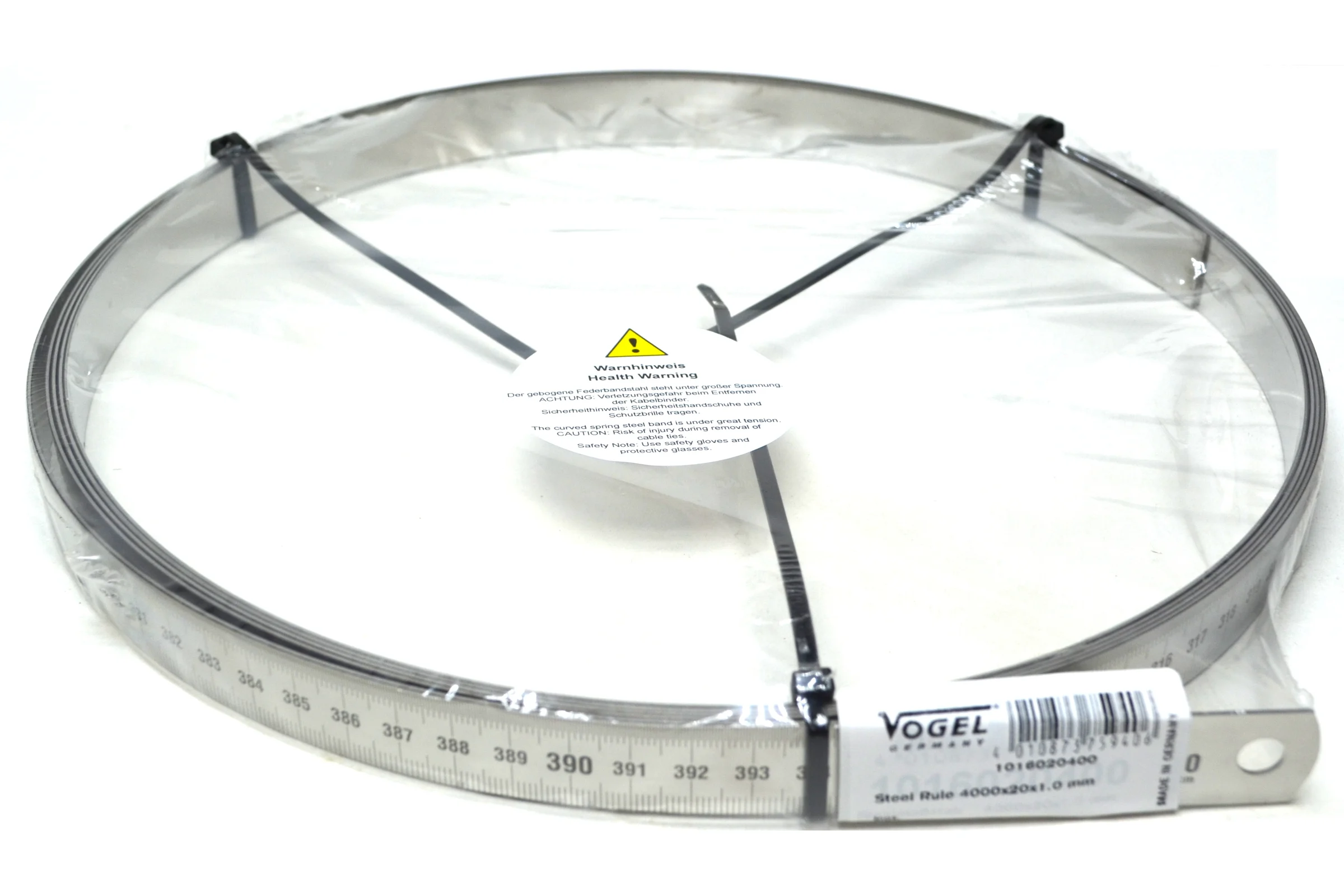 Линейка нержавеющая Vogel 4000x20x1.0, 0.5мм/1мм 1016020400