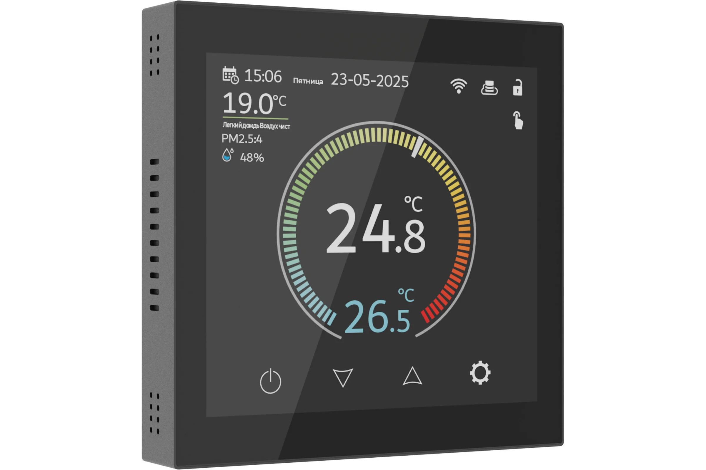 Умный сенсорный терморегулятор Werkel с LCD дисплеем W1851108 черный a071214
