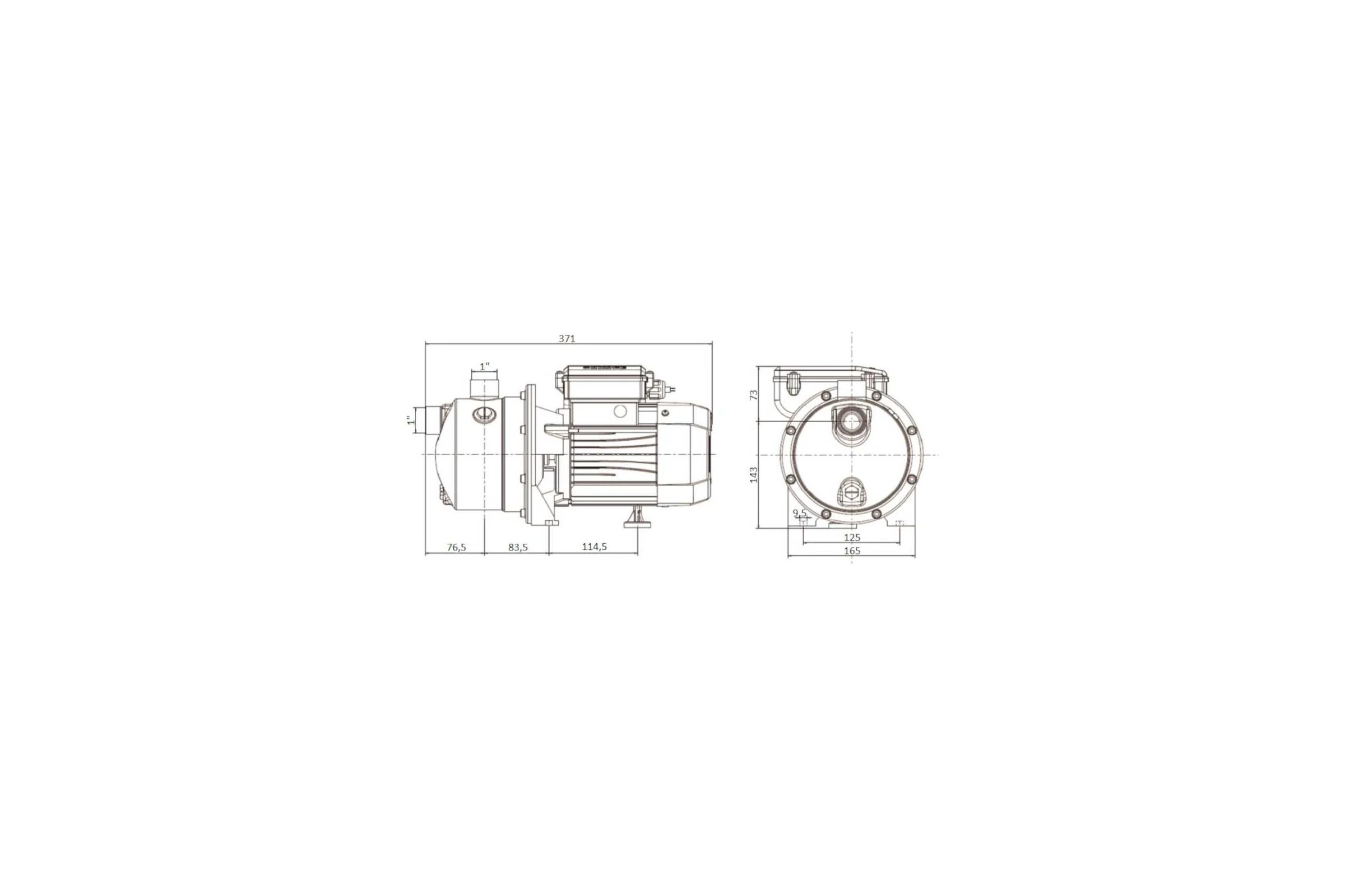 Насос повышения давления SHIMGE JET-G2 550 (1x220В; 0,55кВт) 10150100187