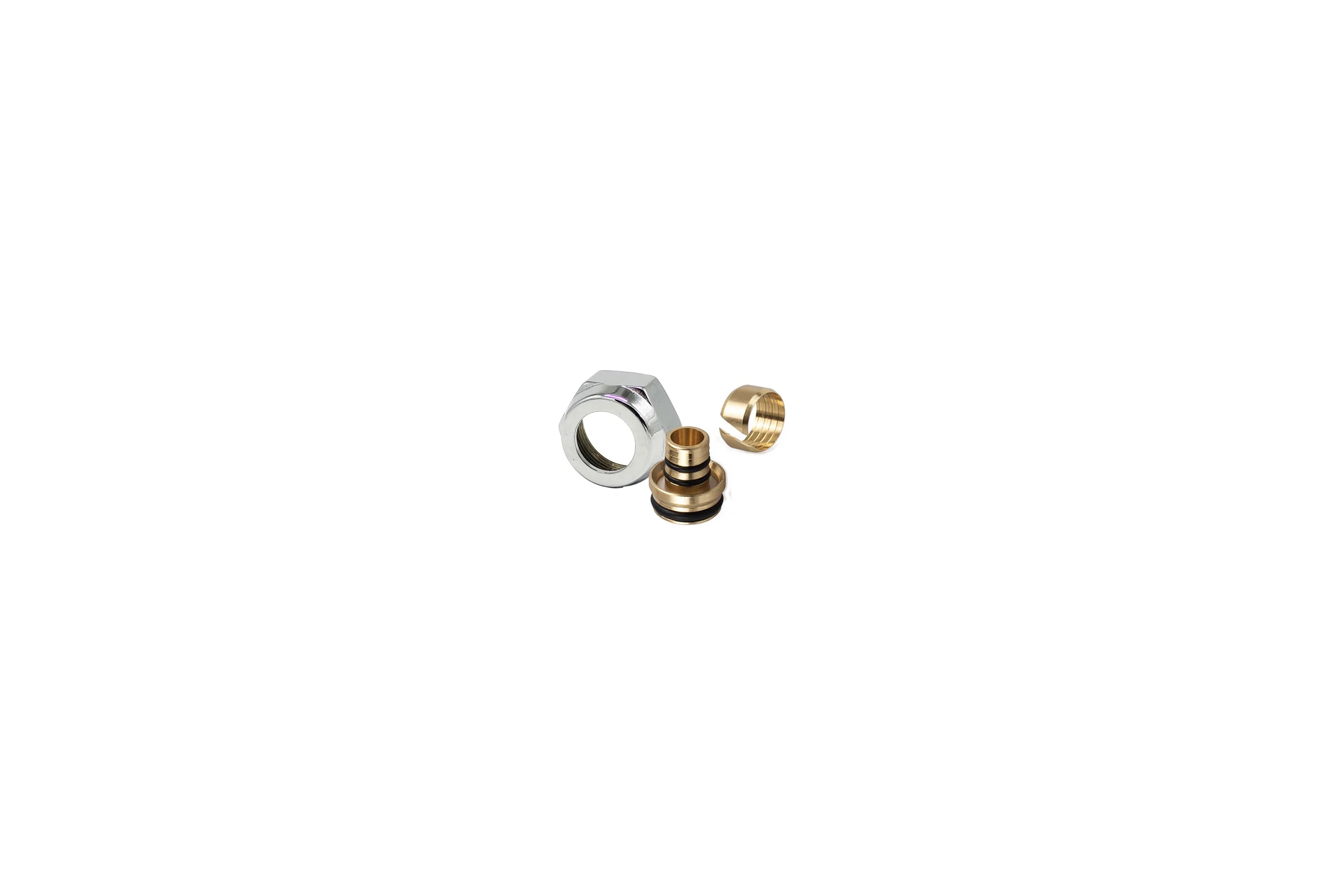 Резьбовое соединение для многослойной трубы SR Rubinetterie 11,5/12-16x3/4”E, хром E483-2000C0F0