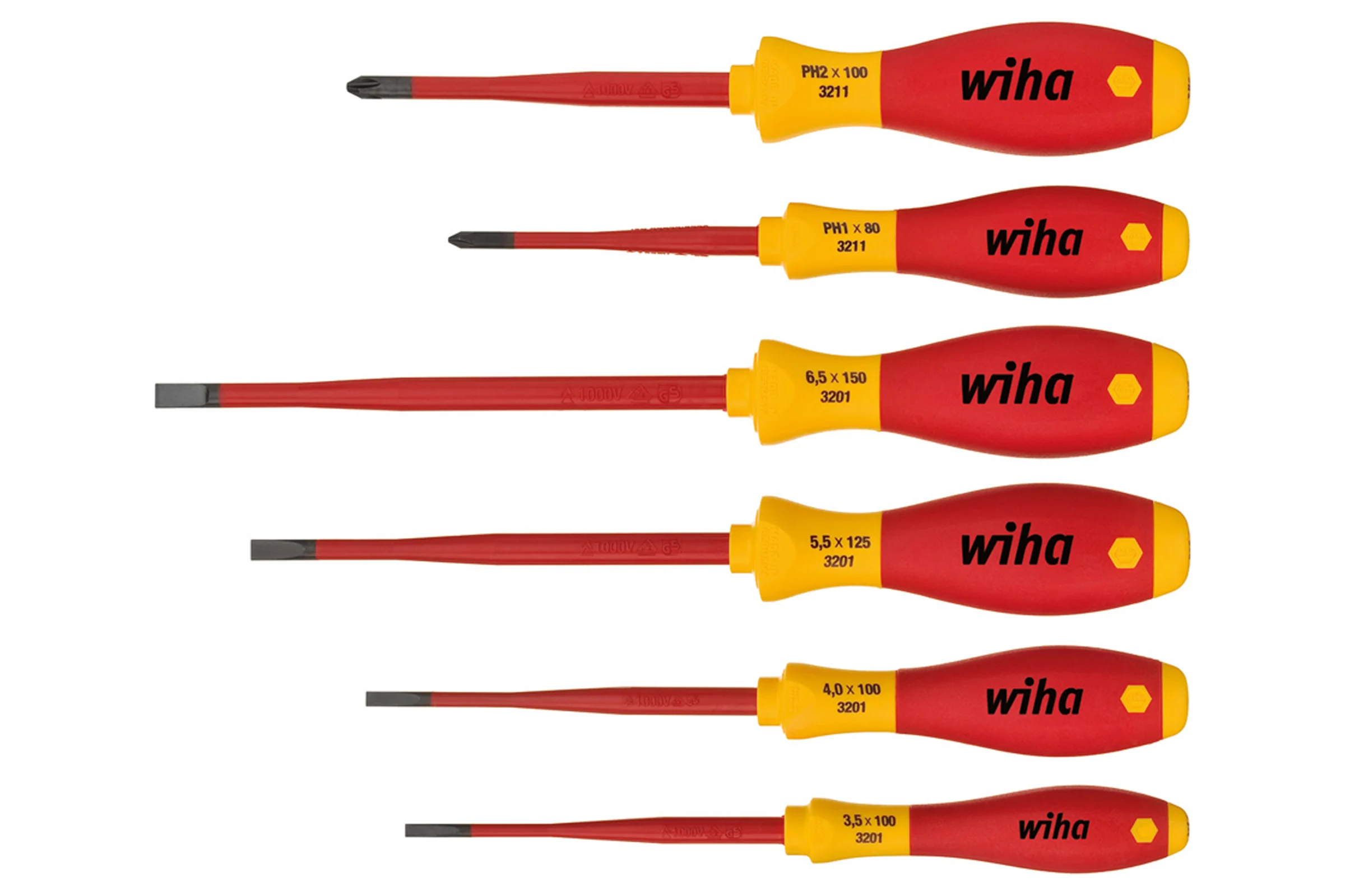 Набор отверток Wiha SoftFinish electric slimFix SL/PH 3201K6 6 шт 35389